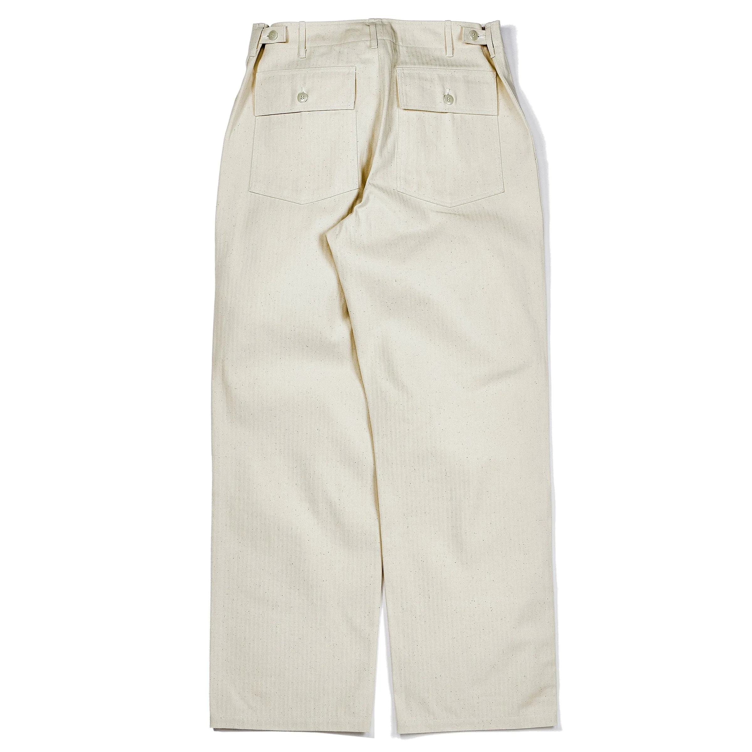 UTILITY TROUSERS / WHITE HBT sold by The Real McCoy's product image thumbnail 3