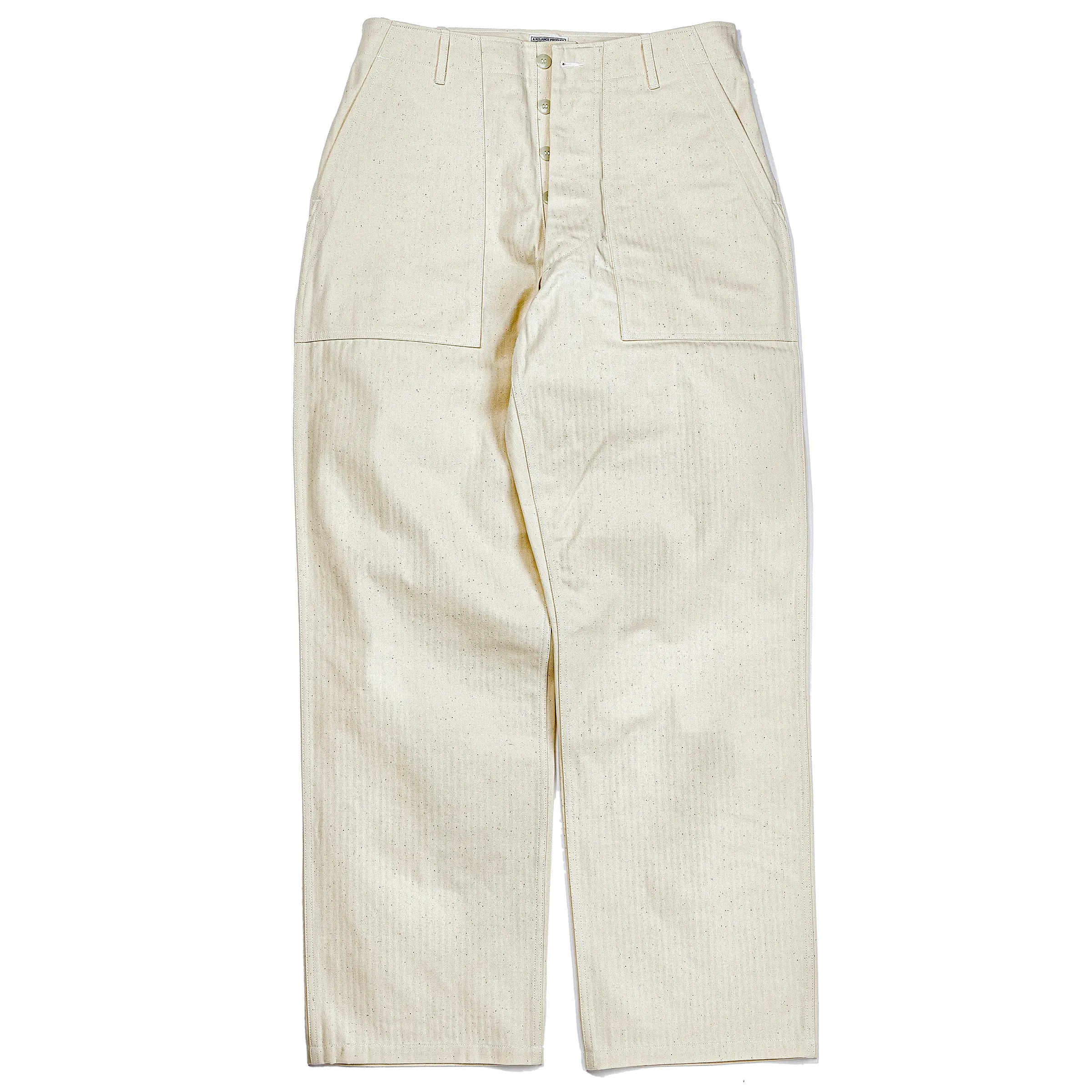 UTILITY TROUSERS / WHITE HBT sold by The Real McCoy's