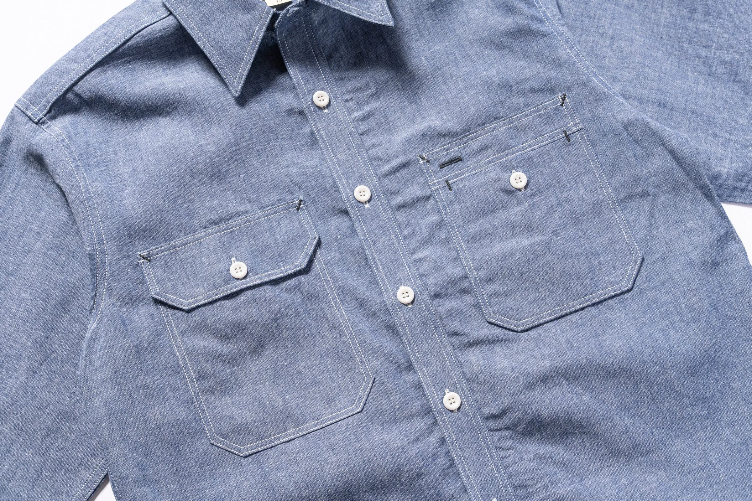 8HU CHAMBRAY SERVICEMAN SHIRT sold by The Real McCoy's product image thumbnail 4