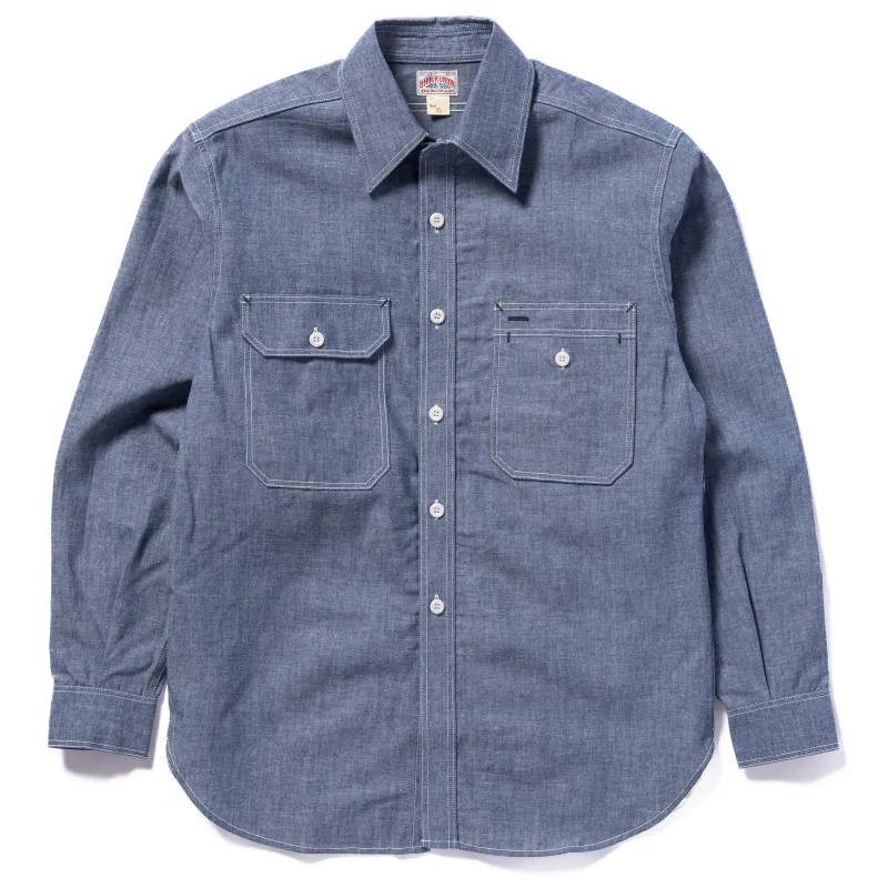 8HU CHAMBRAY SERVICEMAN SHIRT sold by The Real McCoy's