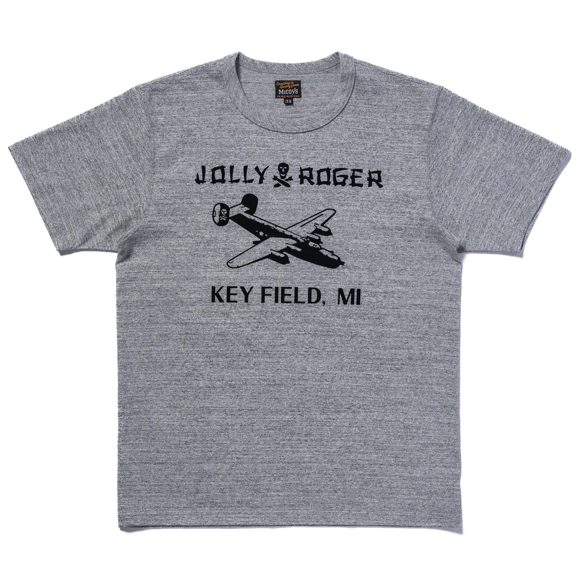 MILITARY TEE / JOLLY ROGER, KEY FIELD sold by The Real McCoy's