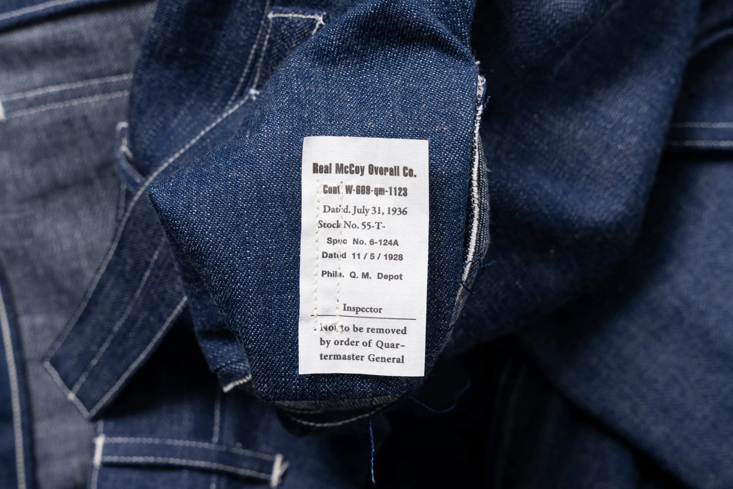 TROUSERS, WORKING, DENIM, BLUE sold by The Real McCoy's product image thumbnail 4