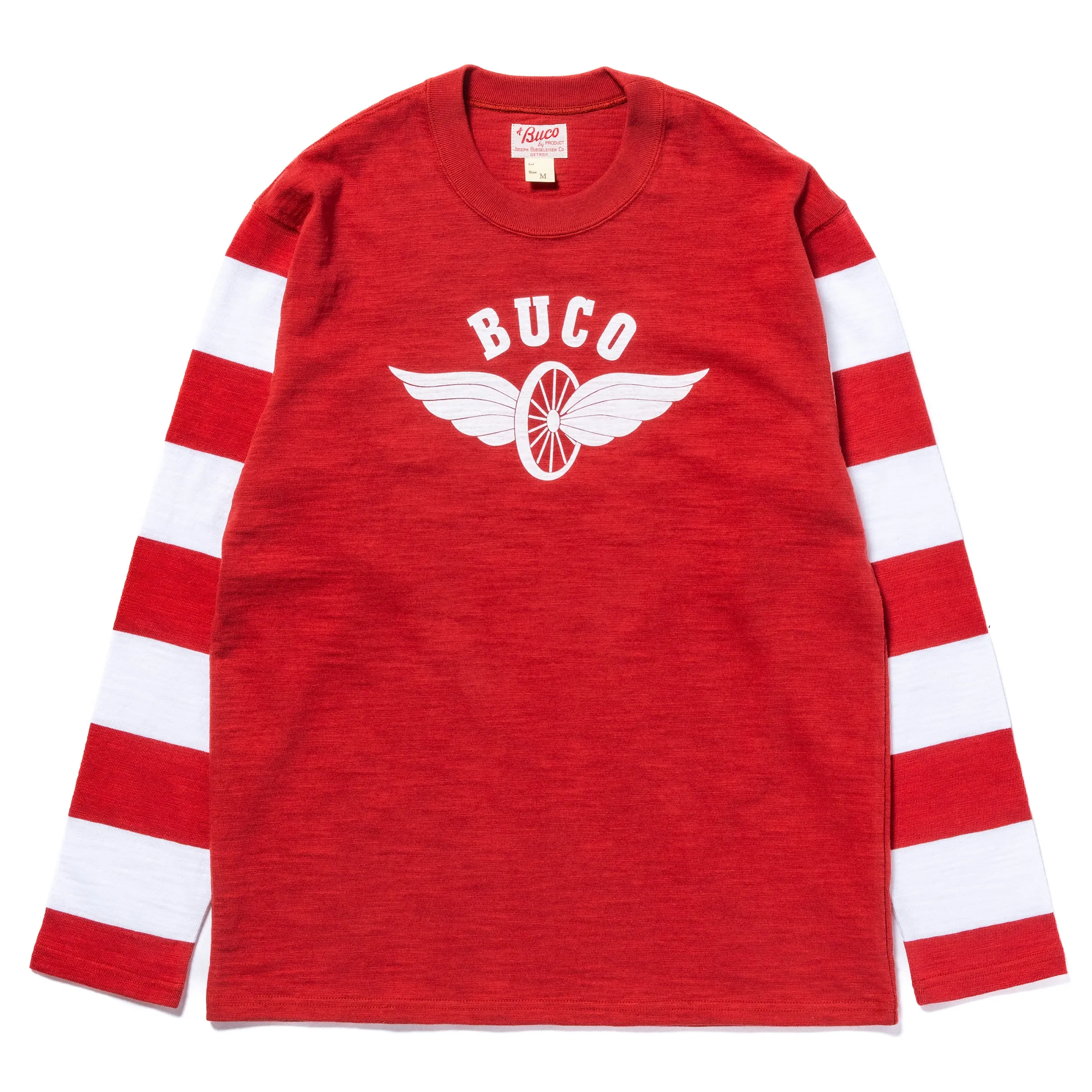 BUCO STRIPED SLEEVE TEE / FLYING WHEEL sold by The Real McCoy's product image thumbnail 2