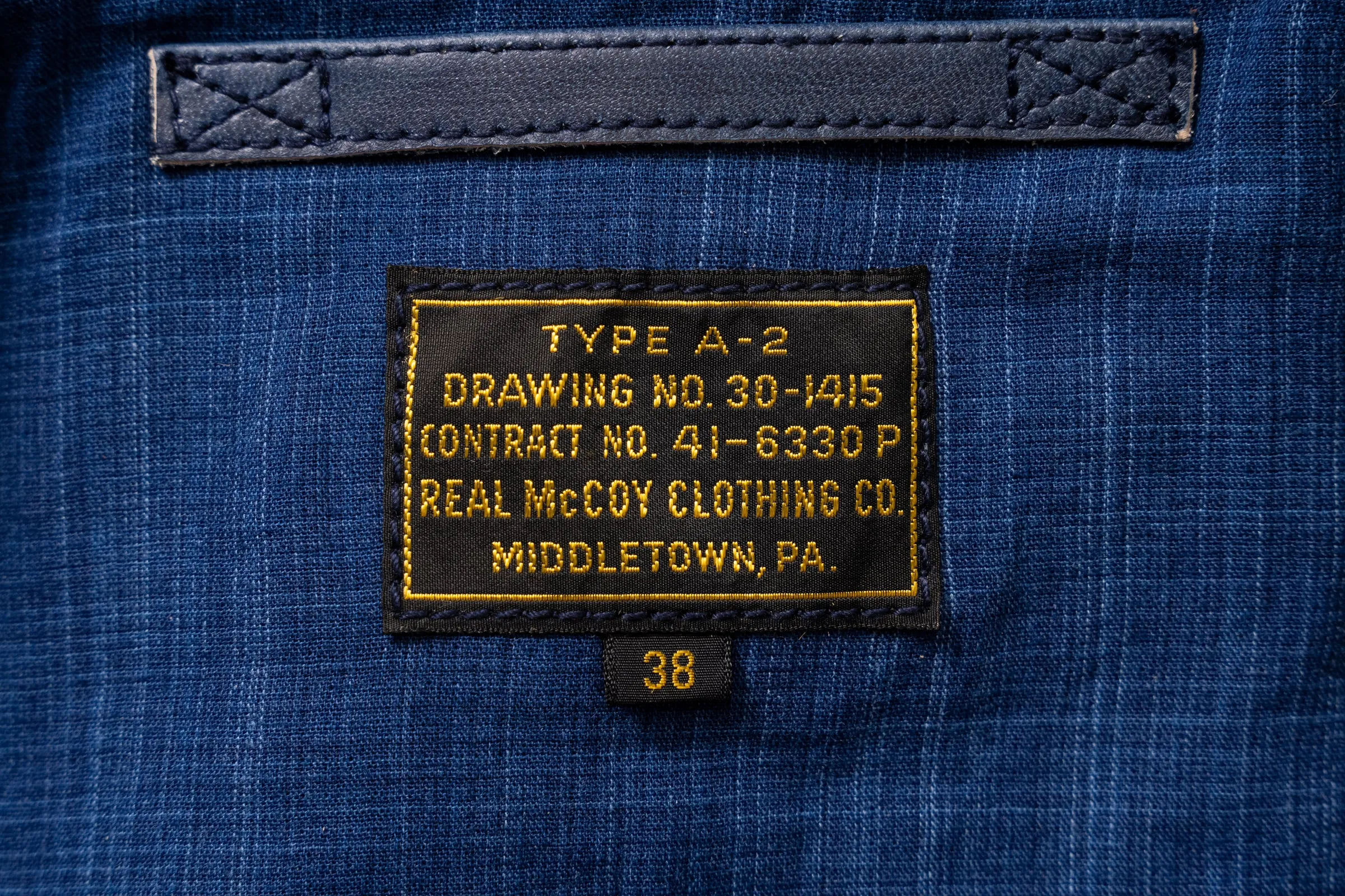 TYPE A-2 / INDIGO DYED sold by The Real McCoy's product image thumbnail 4