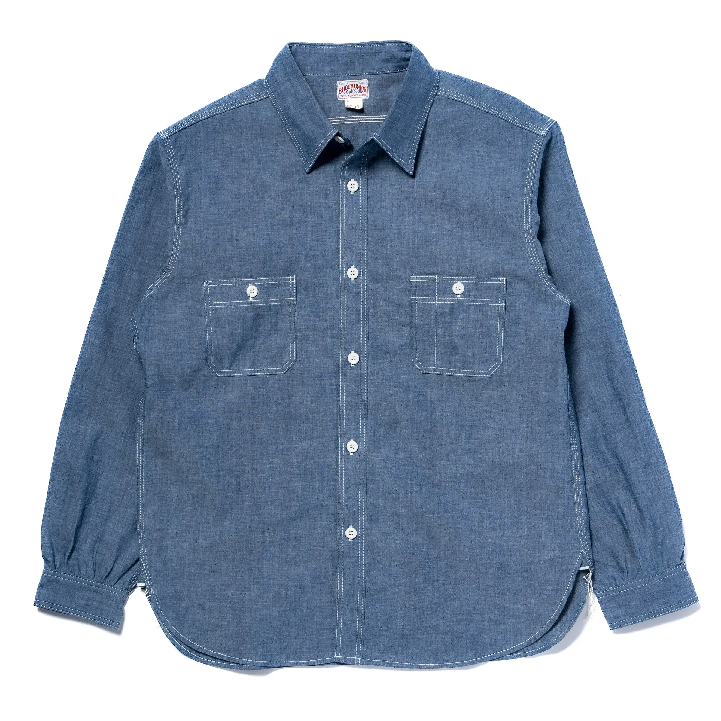 8HU CHAMBRAY SERVICEMAN WORK SHIRT sold by The Real McCoy's product image thumbnail 2
