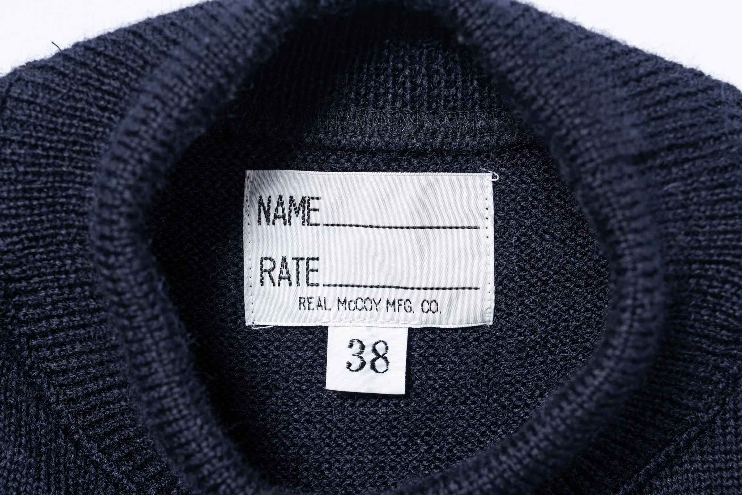 U.S.N. BLUE WOOL JERSEY sold by The Real McCoy's product image thumbnail 4