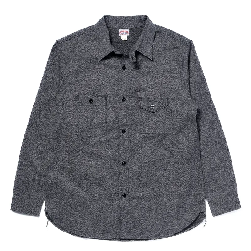 8HU CIGARETTE POCKET MOCK-TWIST CHAMBRAY WORK SHIRT sold by The Real McCoy's