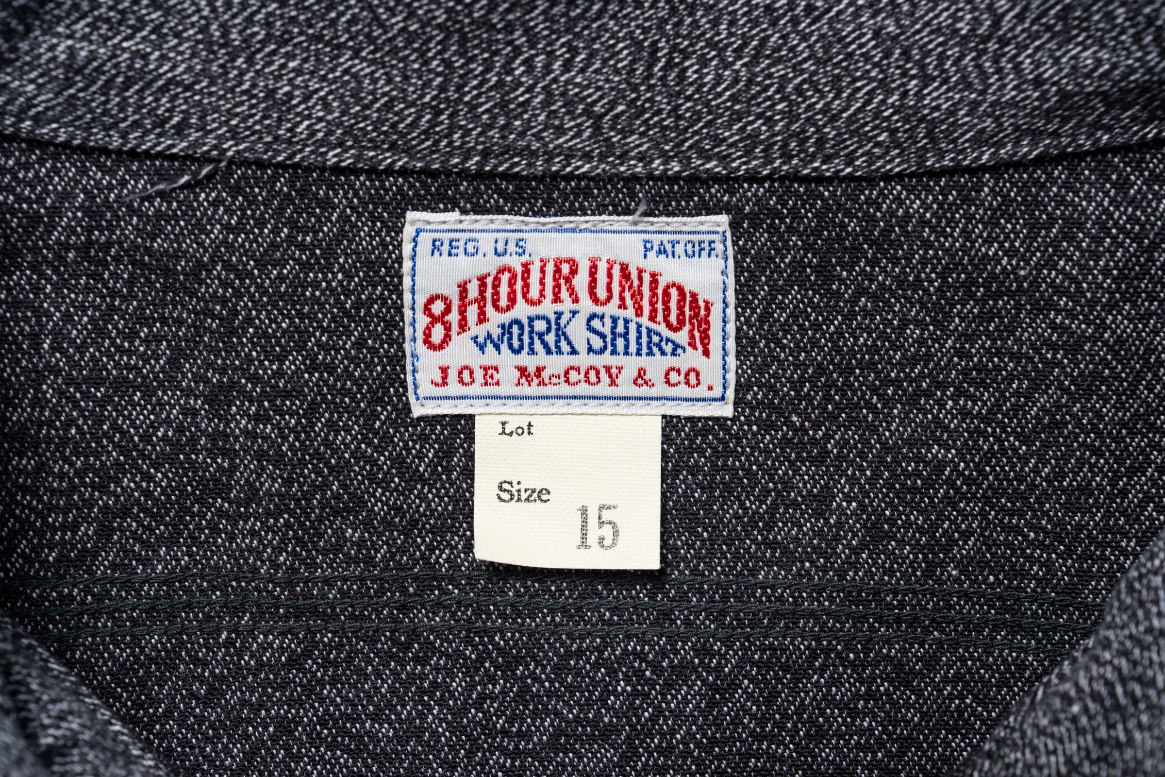 8HU CIGARETTE POCKET MOCK-TWIST CHAMBRAY WORK SHIRT sold by The Real McCoy's product image thumbnail 4