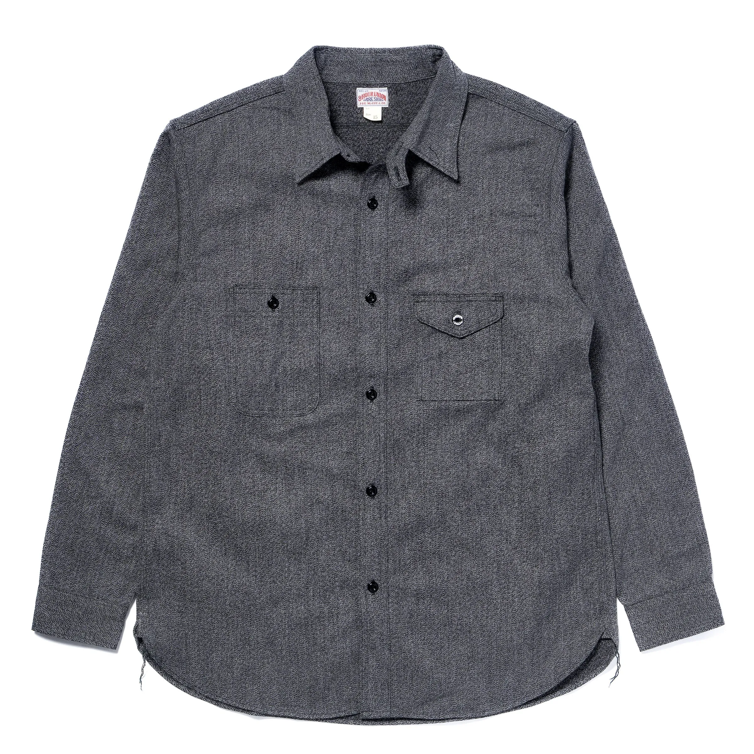 8HU CIGARETTE POCKET MOCK-TWIST CHAMBRAY WORK SHIRT sold by The Real McCoy's product image thumbnail 2