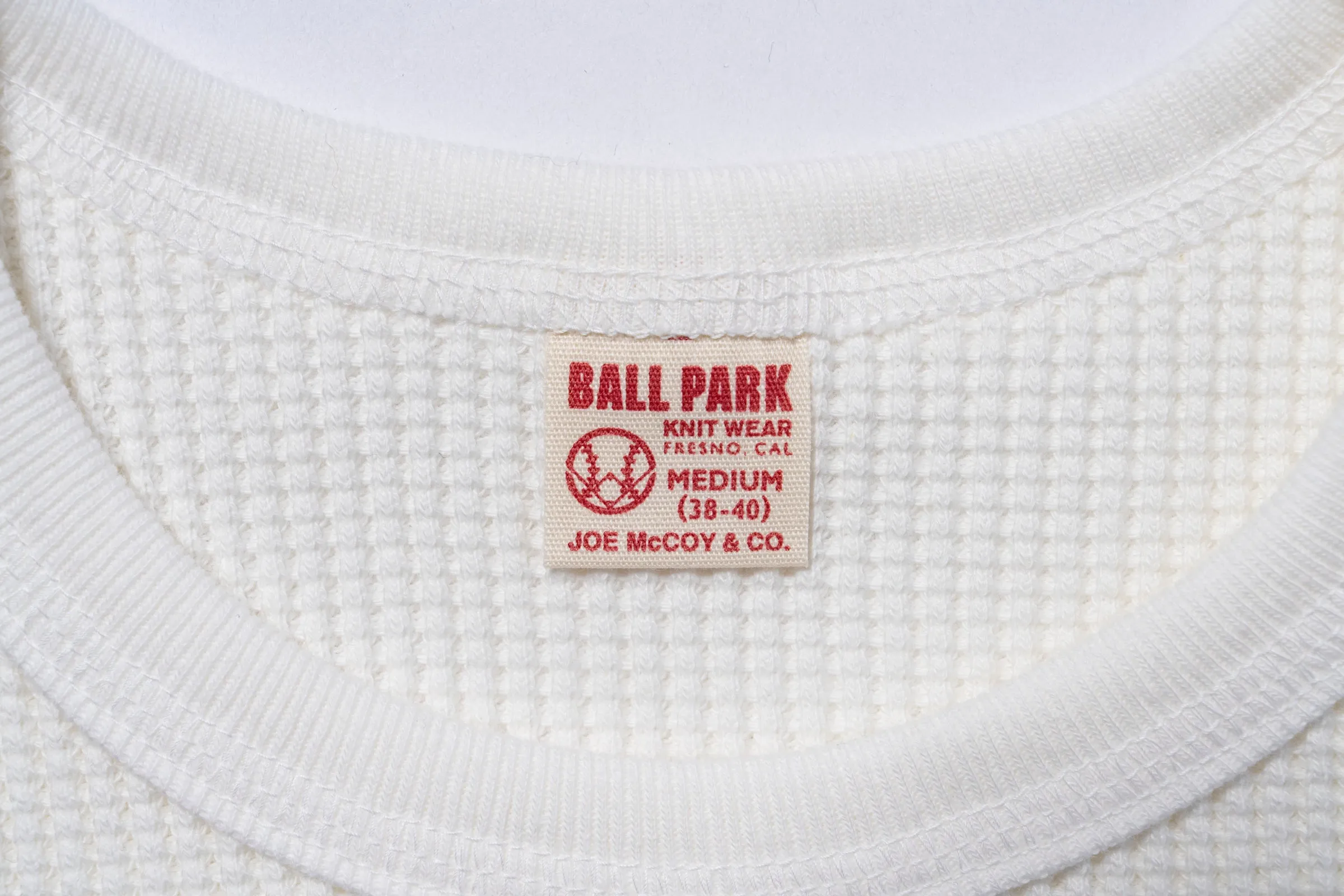 BALL PARK WAFFLE THERMAL SHIRT sold by The Real McCoy's product image thumbnail 4