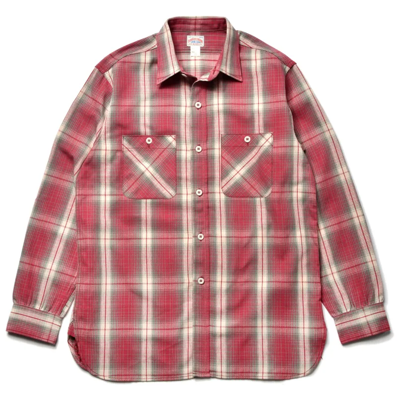 8HU OMBRE CHECK SUMMER FLANNEL SHIRT made by The Real McCoy's