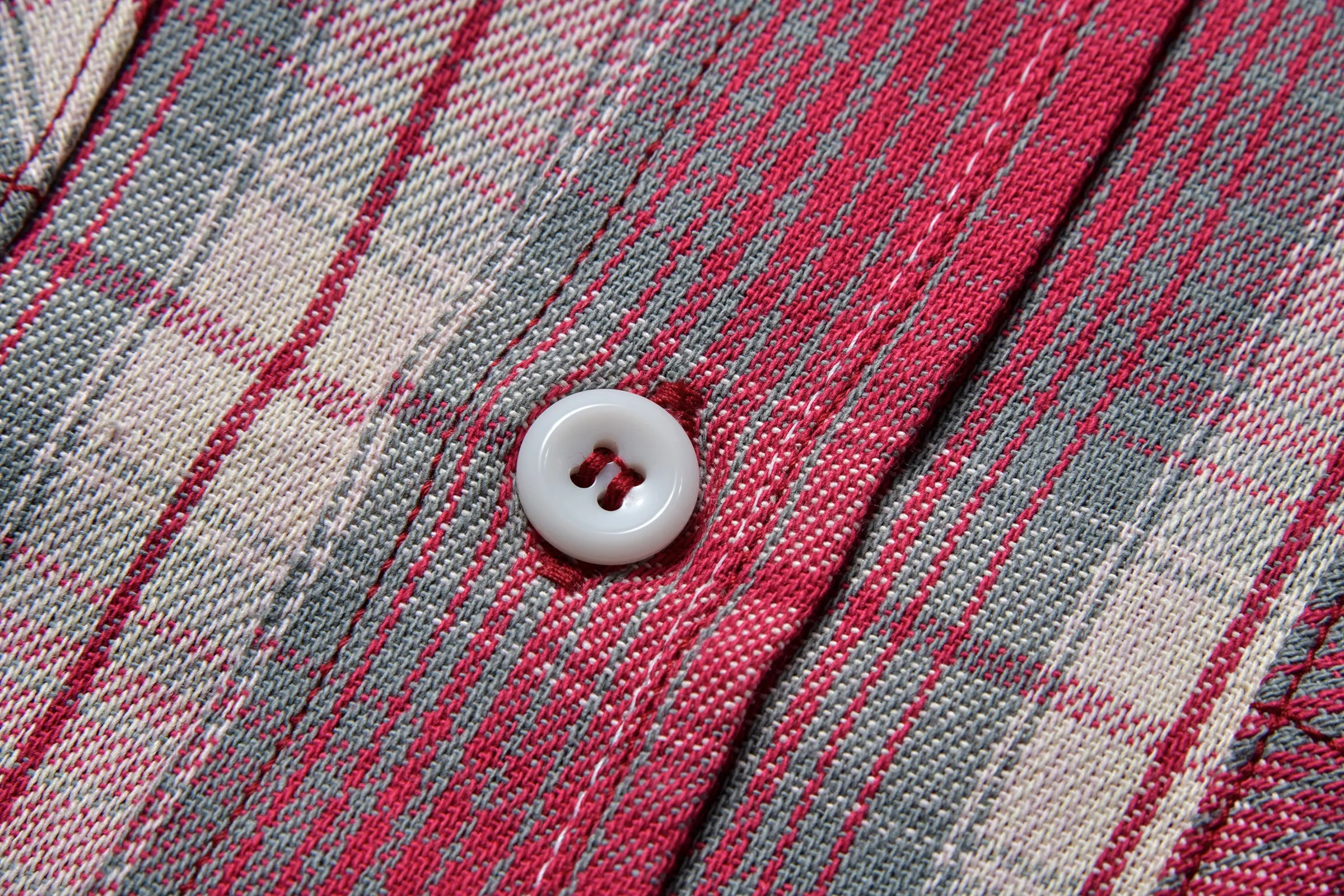 8HU OMBRE CHECK SUMMER FLANNEL SHIRT sold by The Real McCoy's product image thumbnail 5