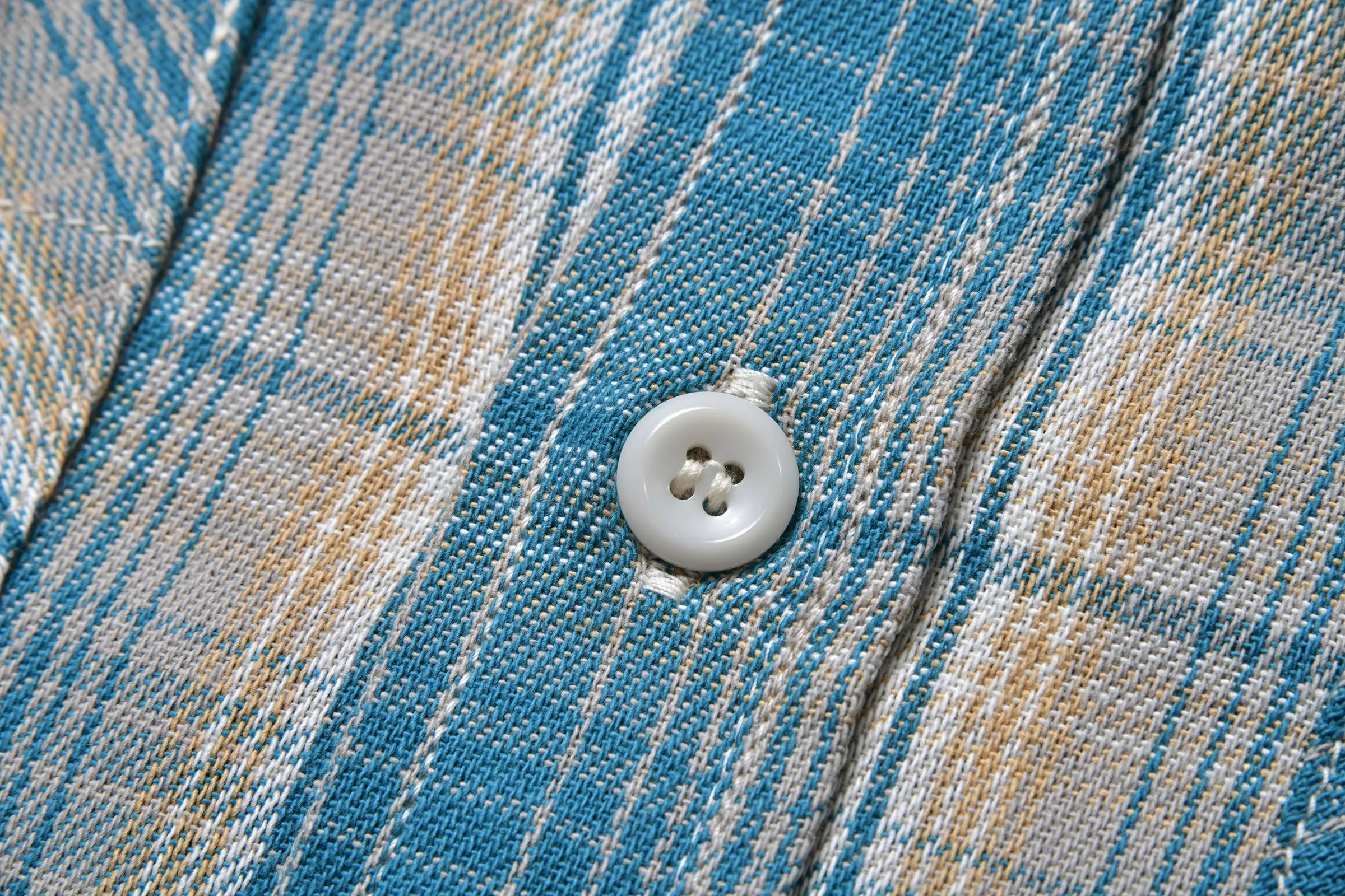 8HU OMBRE CHECK SUMMER FLANNEL SHIRT sold by The Real McCoy's product image thumbnail 5