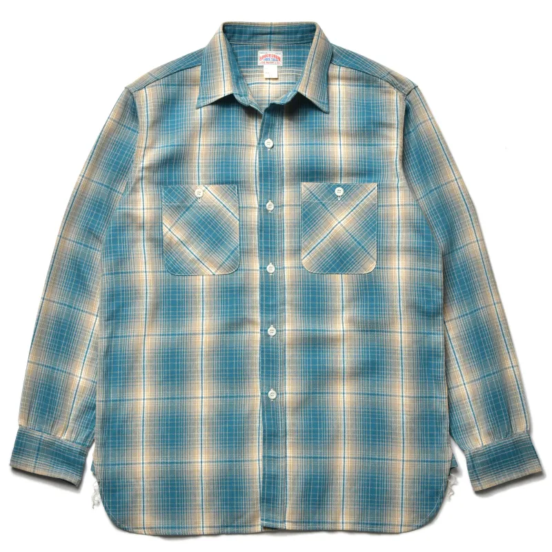 8HU OMBRE CHECK SUMMER FLANNEL SHIRT made by The Real McCoy's