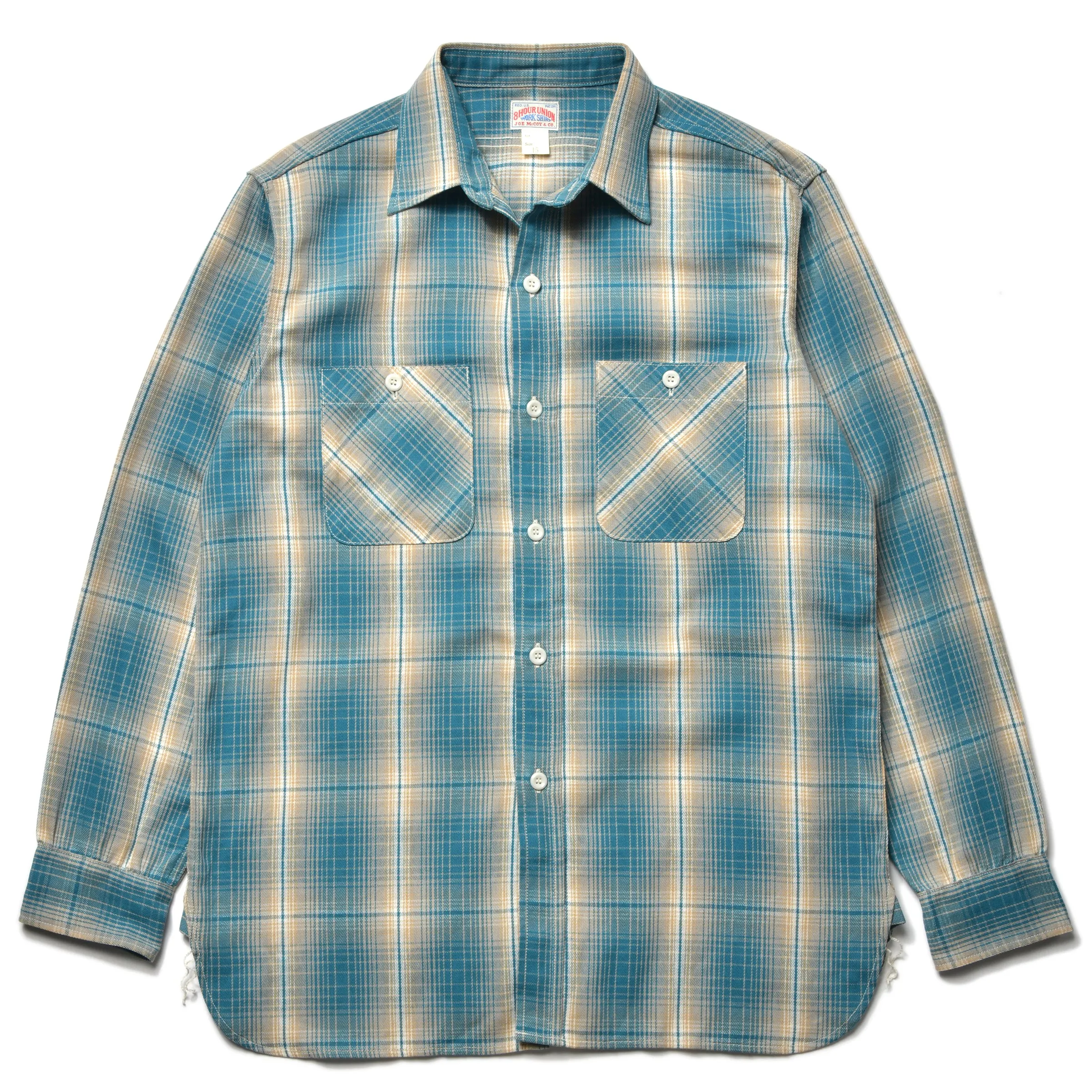 8HU OMBRE CHECK SUMMER FLANNEL SHIRT sold by The Real McCoy's