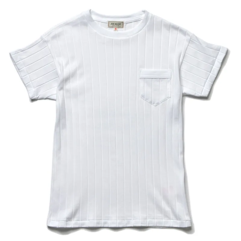 COTTON RIBBED POCKET TEE made by The Real McCoy's