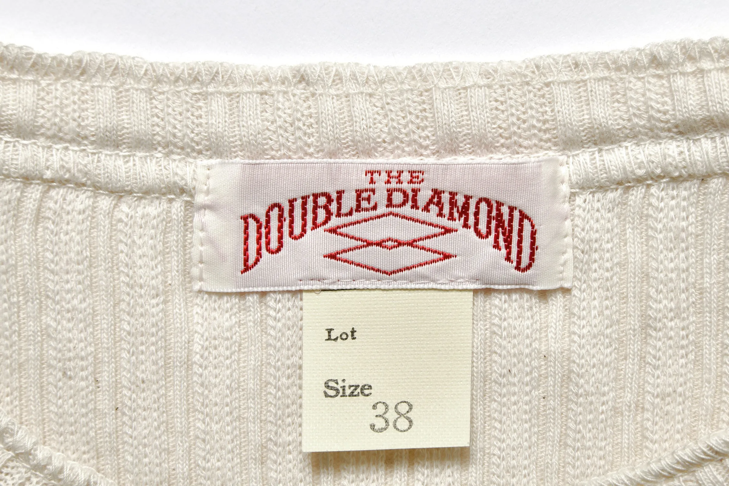 DOUBLE DIAMOND EYELET HENLEY UNDERSHIRT sold by The Real McCoy's product image thumbnail 4