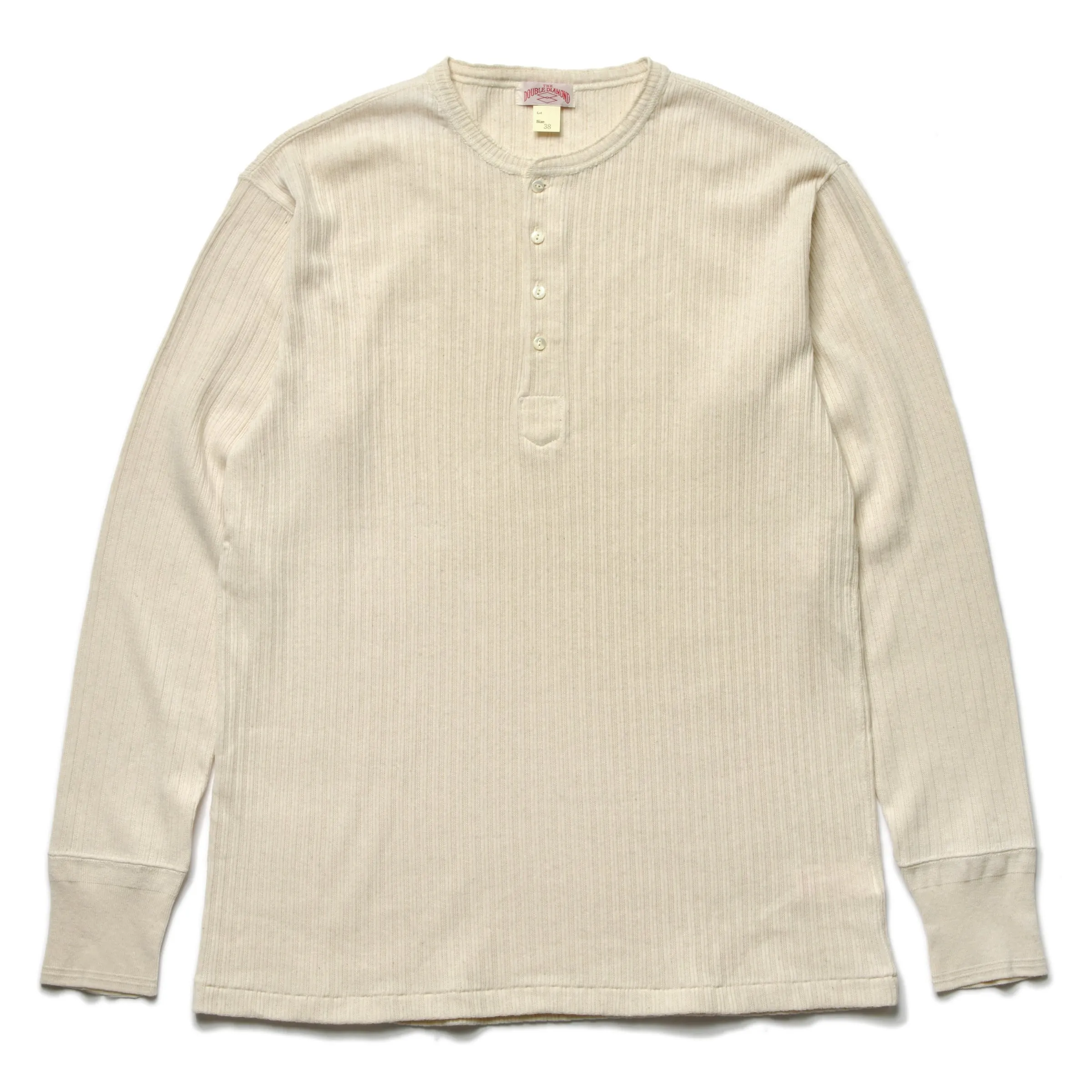 DOUBLE DIAMOND EYELET HENLEY UNDERSHIRT sold by The Real McCoy's product image thumbnail 2