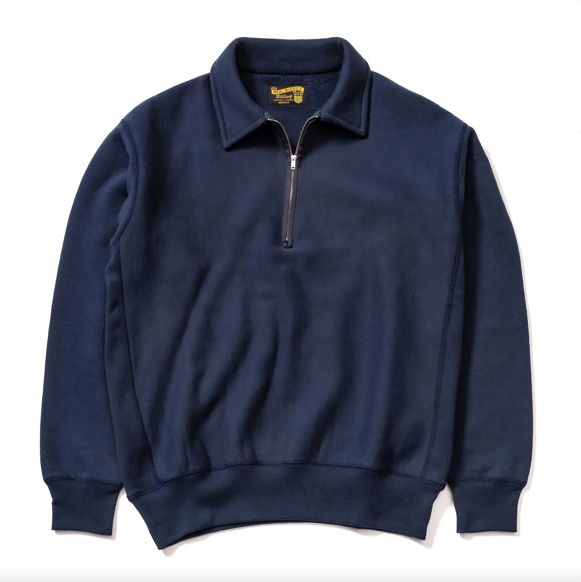 MILITARY 1/4 ZIP SWEATSHIRT / PLAIN sold by The Real McCoy's product image thumbnail 2
