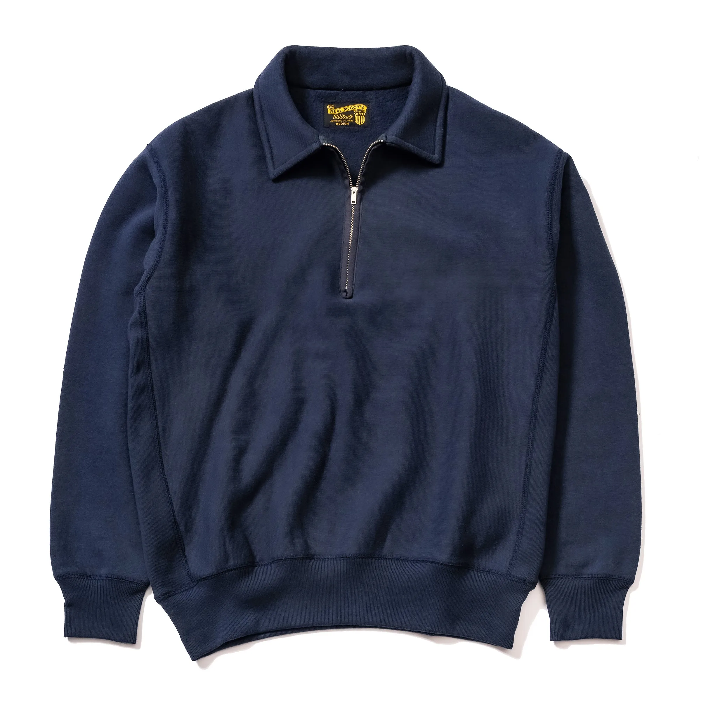 MILITARY 1/4 ZIP SWEATSHIRT / PLAIN sold by The Real McCoy's