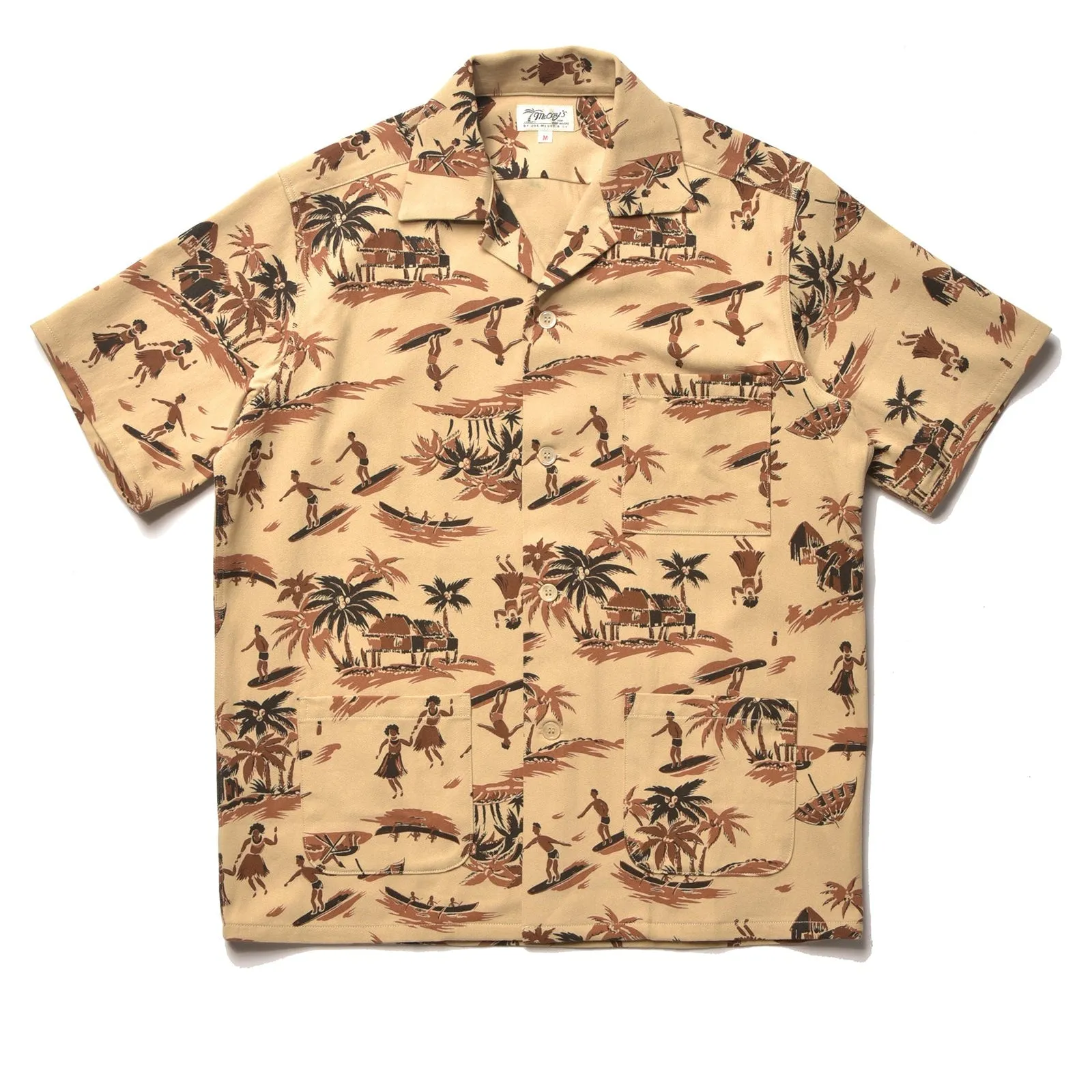 OPEN COLLAR RESORT S/S SHIRT / PALM TREE sold by The Real McCoy's