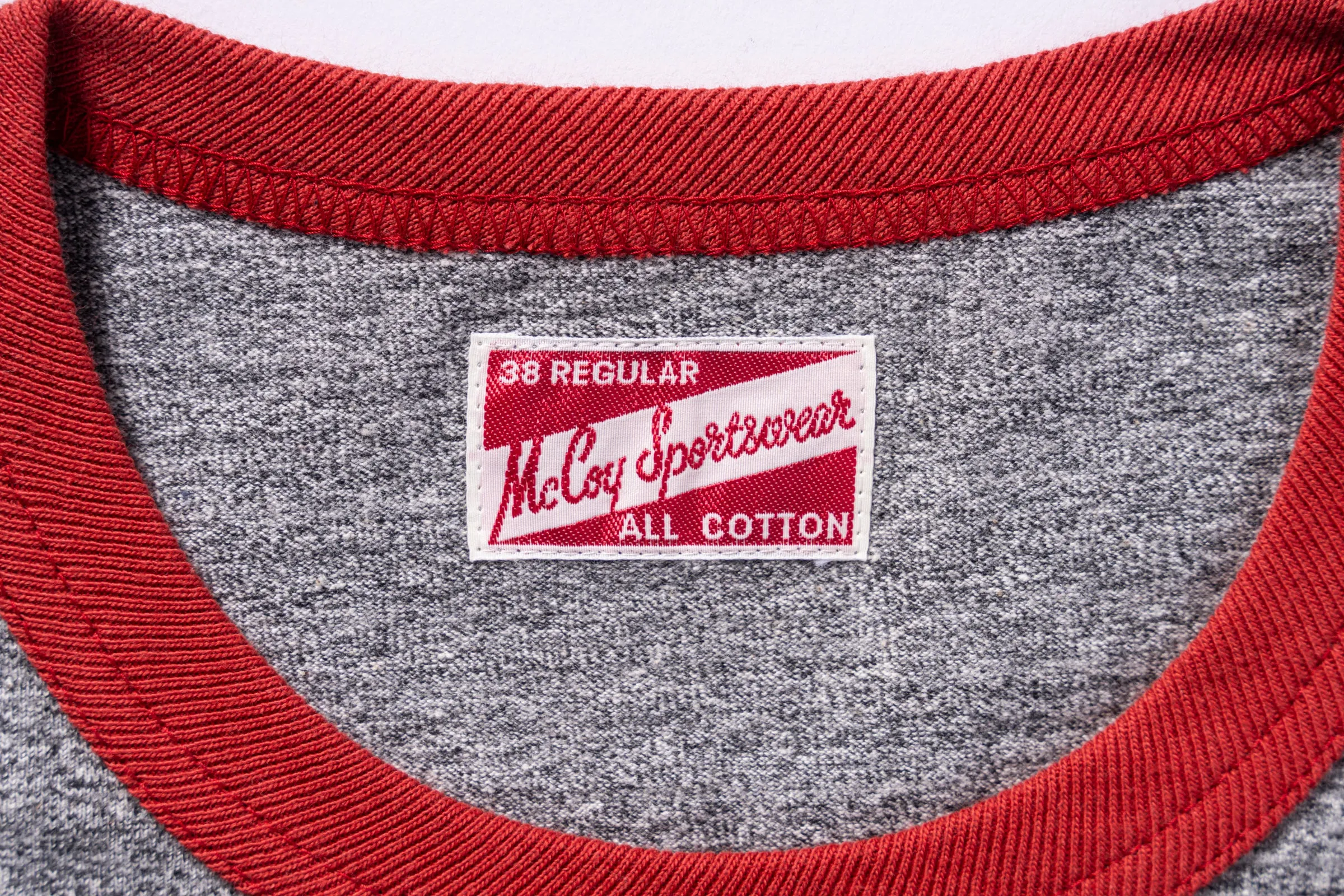 POCKET TEE / HEATHER GRAY, RINGER sold by The Real McCoy's product image thumbnail 4