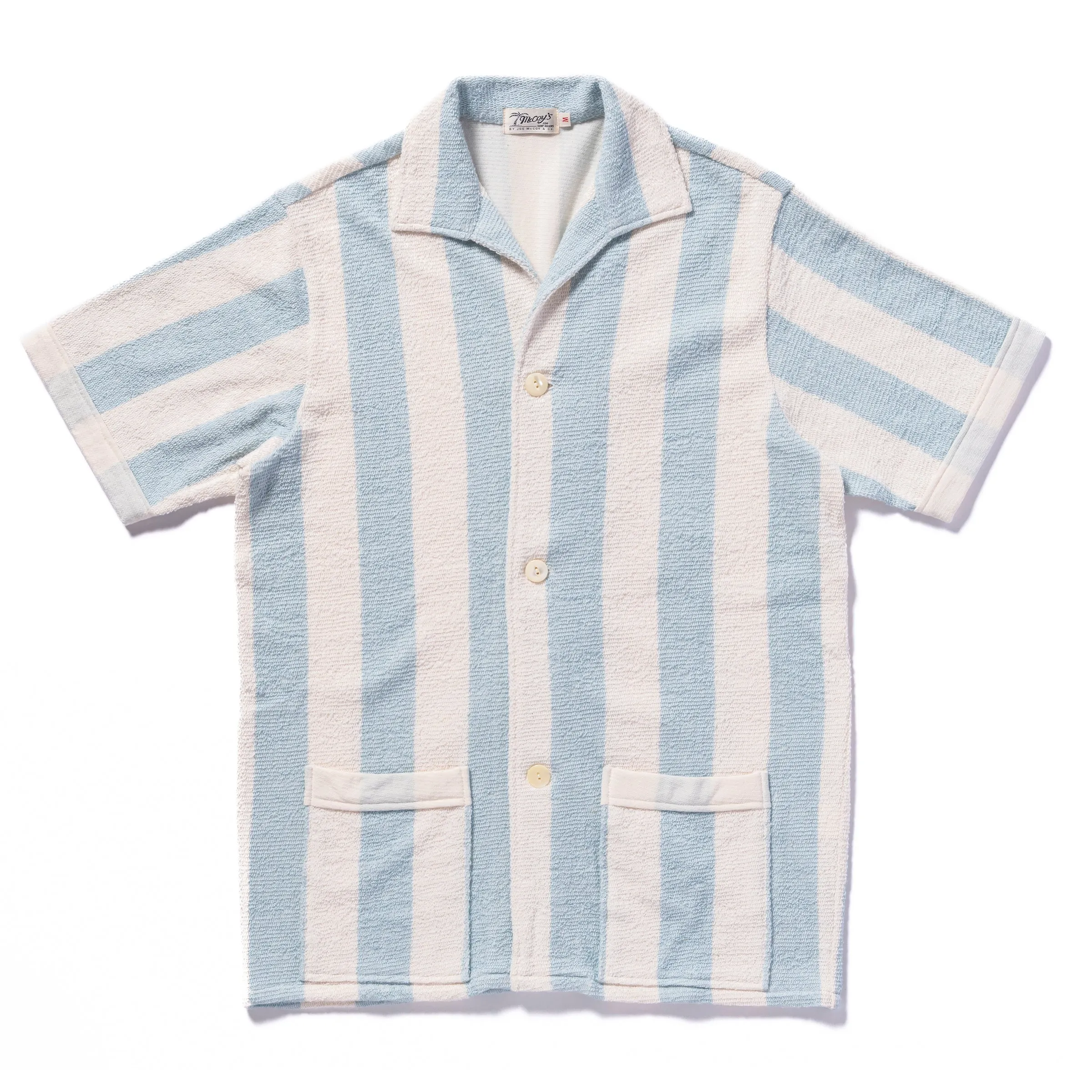 STRIPE COTTON PILE BEACH SHIRT sold by The Real McCoy's
