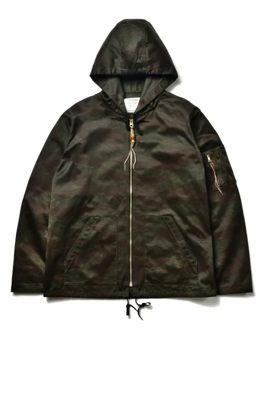 TIGER CAMOUFLAGE PARKA / BLACK OVER-DYE (TIGER CAMOUFLAGE) sold by The Real McCoy's