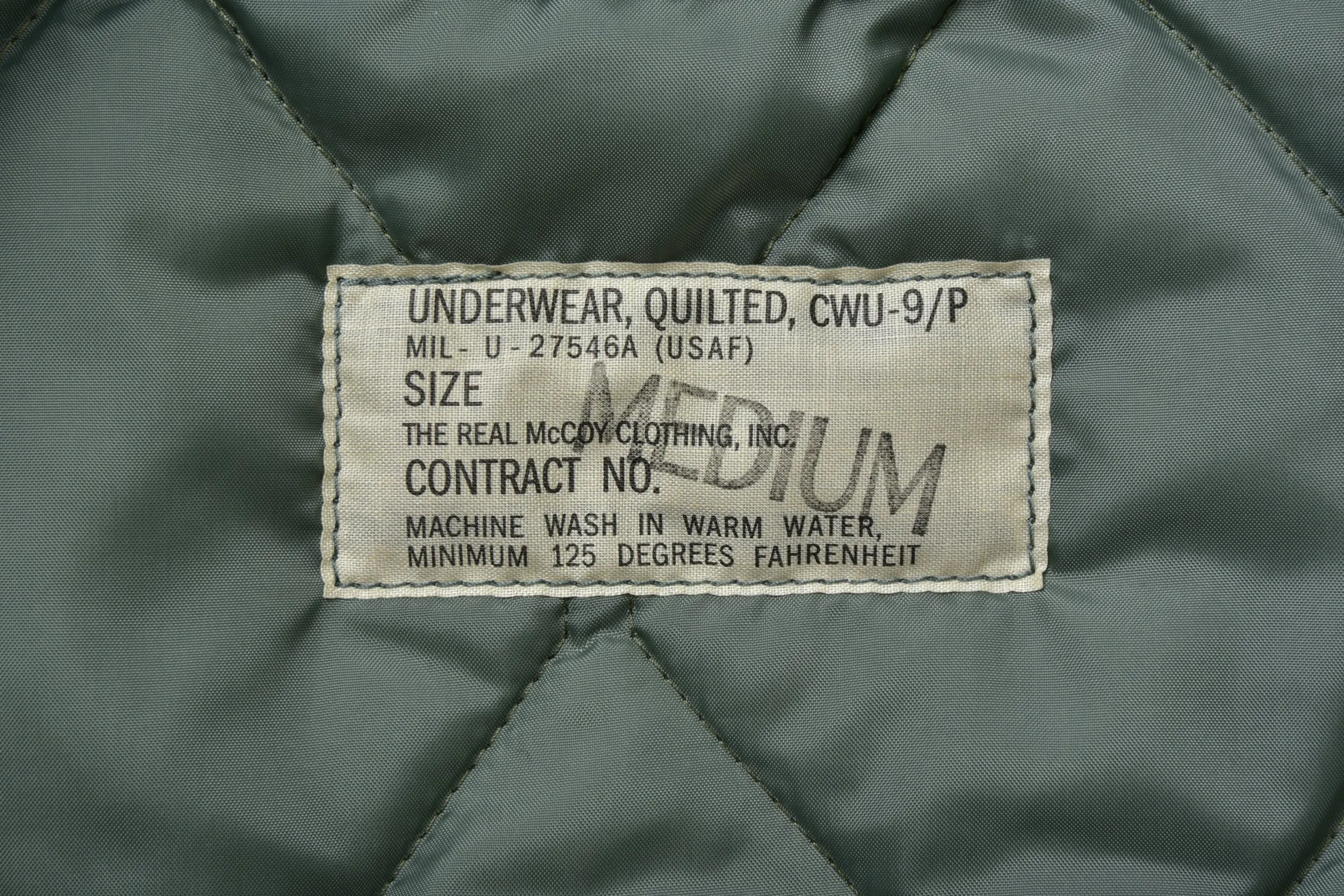 UNDERWEAR, QUILTED, CWU 9/P sold by The Real McCoy's product image thumbnail 3