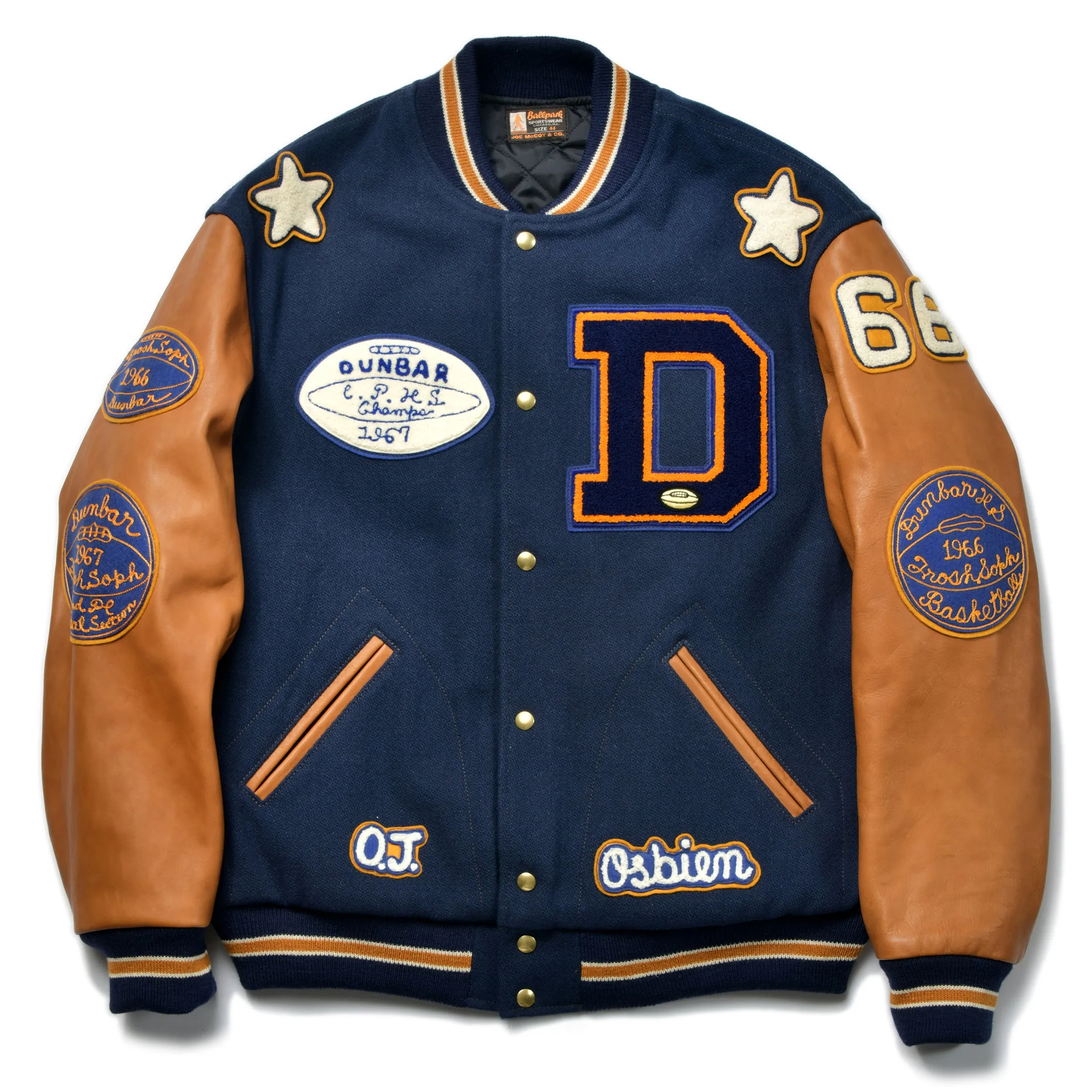WOOL VARSITY JACKET / DUNBAR sold by The Real McCoy's product image thumbnail 2