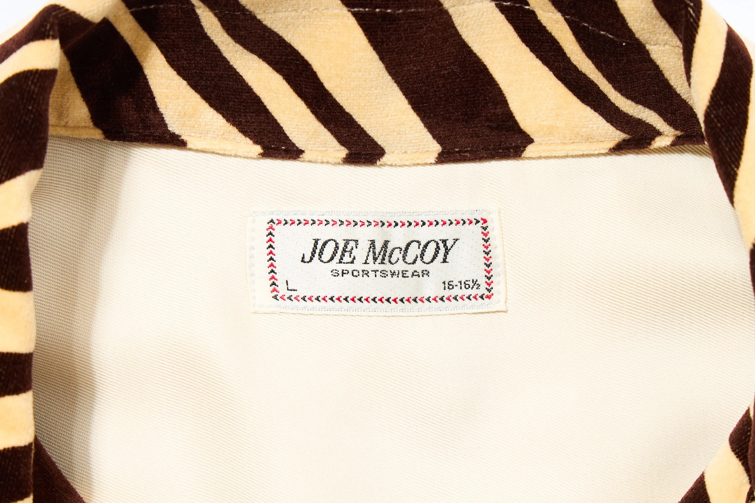 PRINTED VELOUR OPEN-COLLAR SHIRT / ZEBRA sold by The Real McCoy's product image thumbnail 4