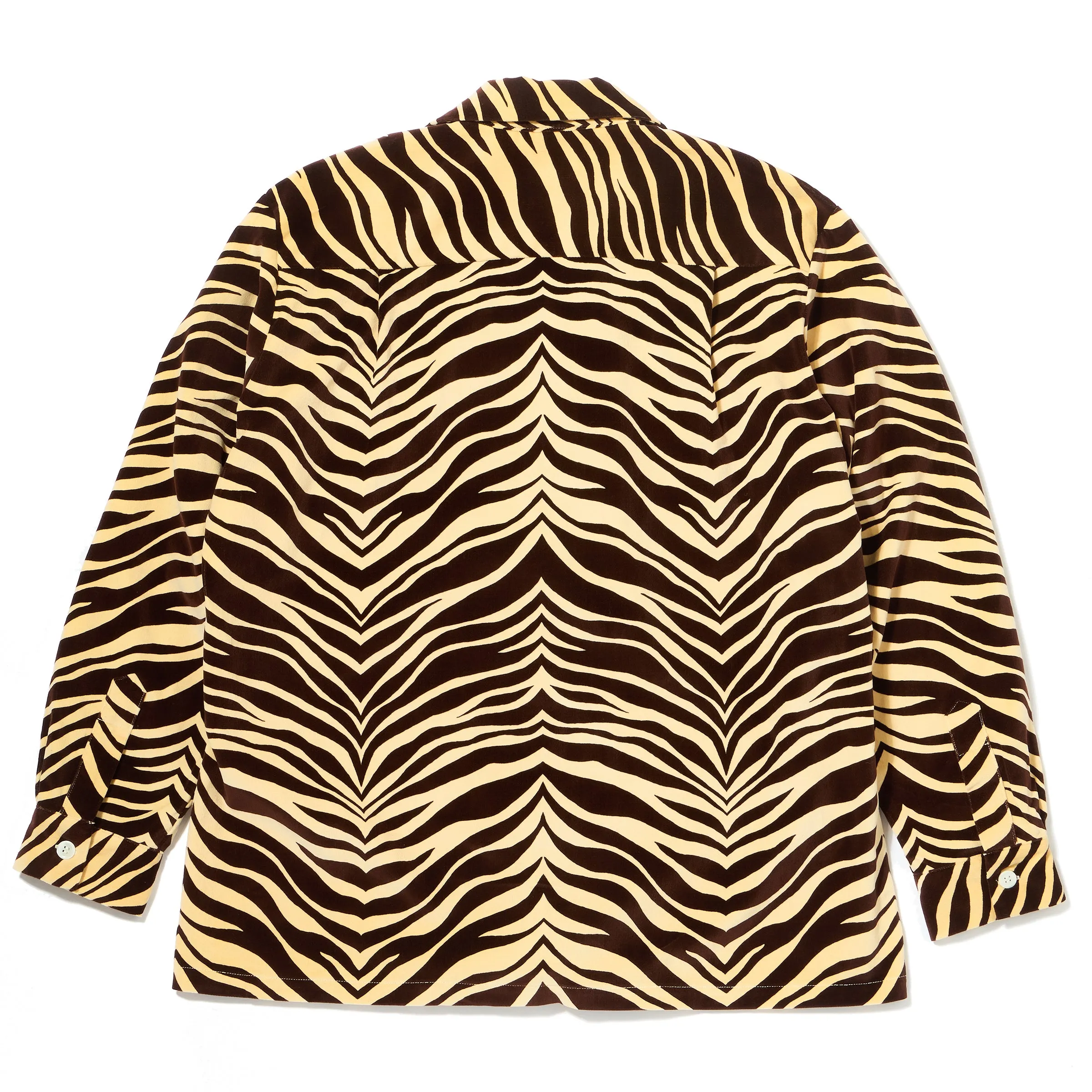 PRINTED VELOUR OPEN-COLLAR SHIRT / ZEBRA sold by The Real McCoy's product image thumbnail 3