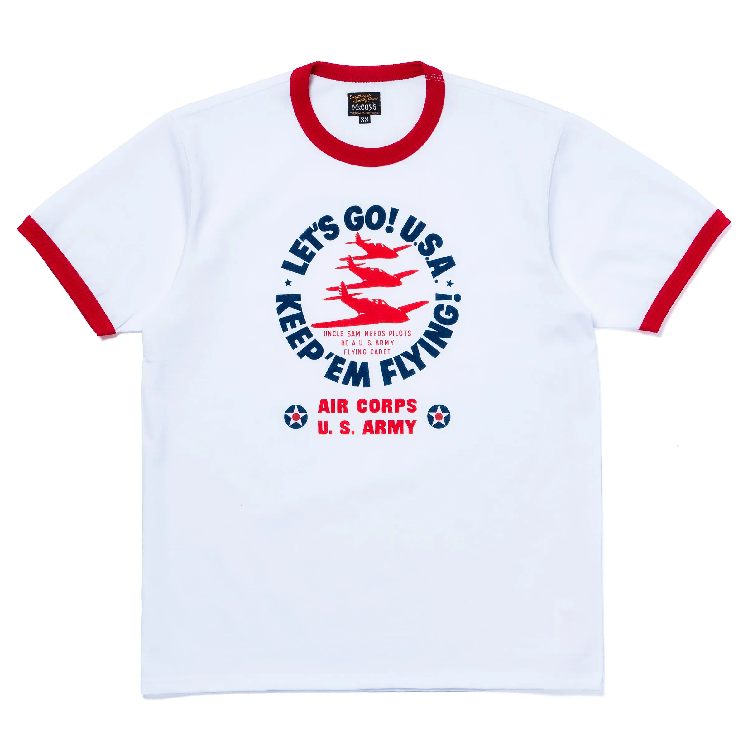 MILITARY TEE / KEEP EM’ FLYING sold by The Real McCoy's