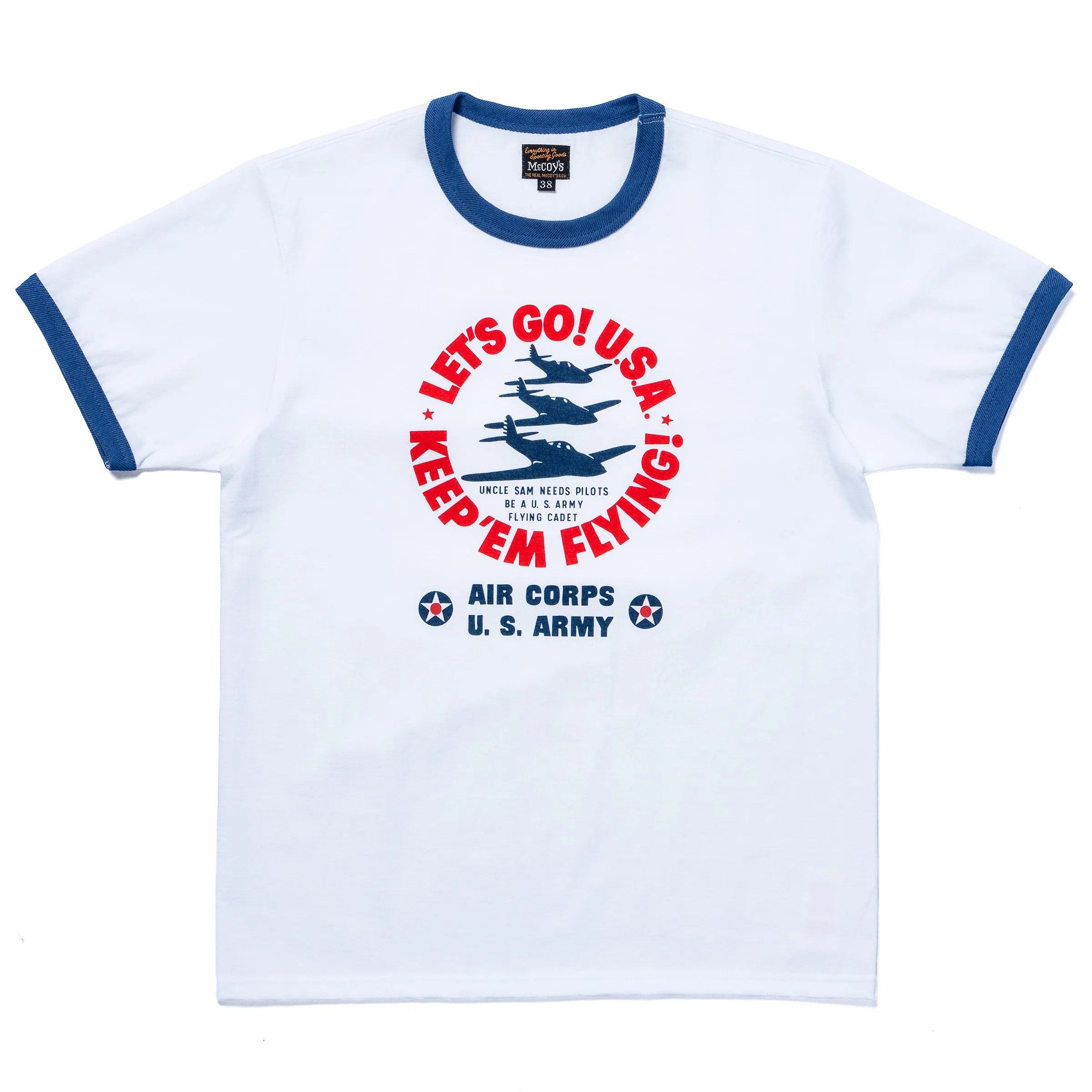 MILITARY TEE / KEEP EM’ FLYING sold by The Real McCoy's