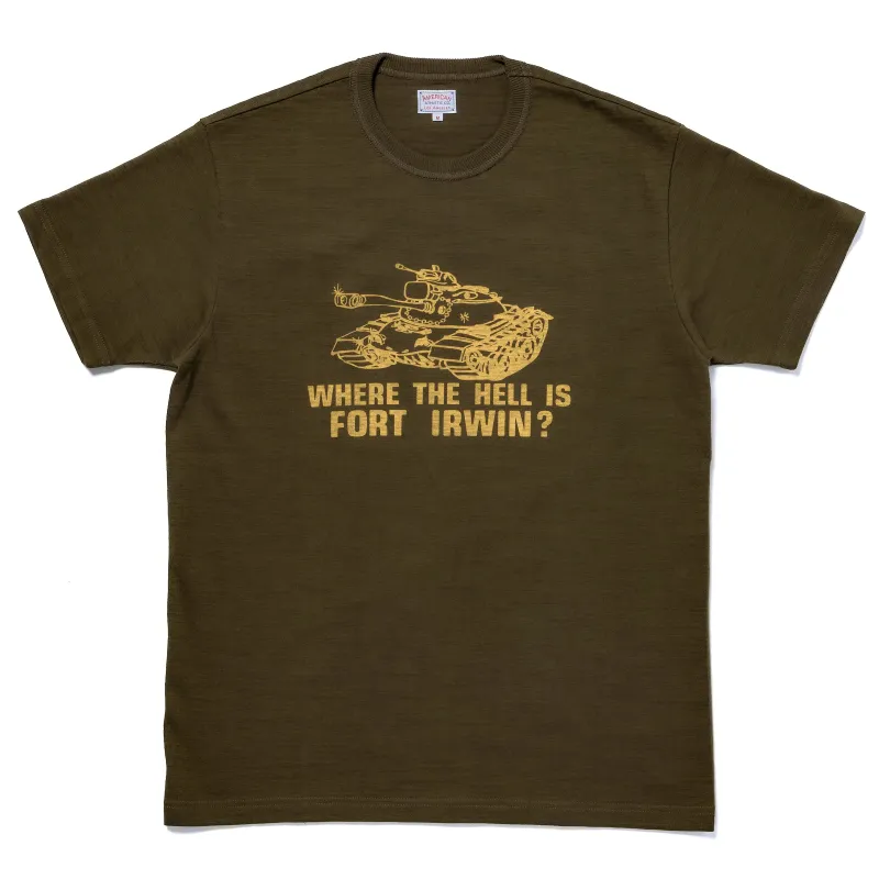 ATHLETIC T-SHIRT / WHERE THE HELL IS FORT IRWIN? made by The Real McCoy's