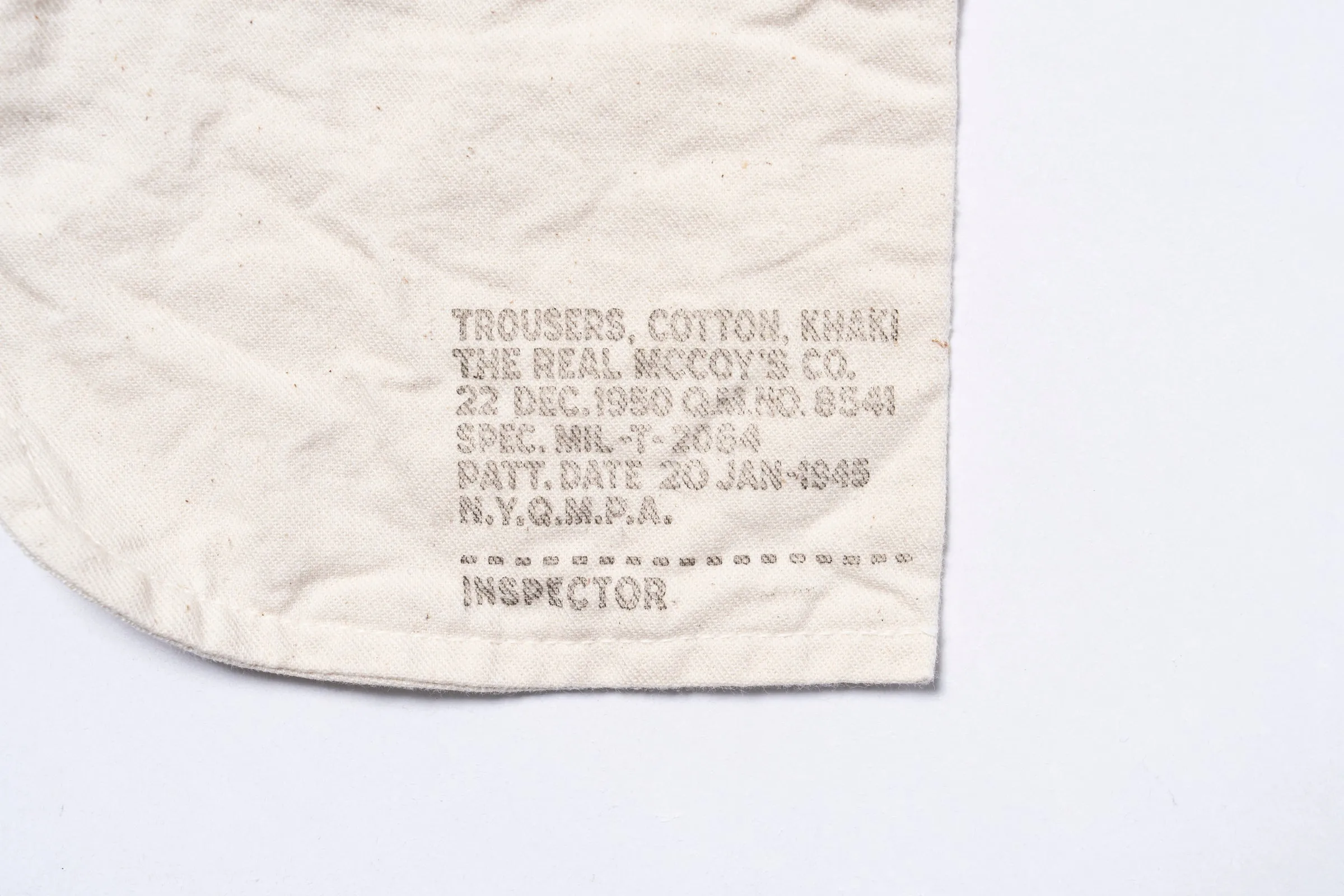 TROUSERS, COTTON, KHAKI, 1945 sold by The Real McCoy's product image thumbnail 4