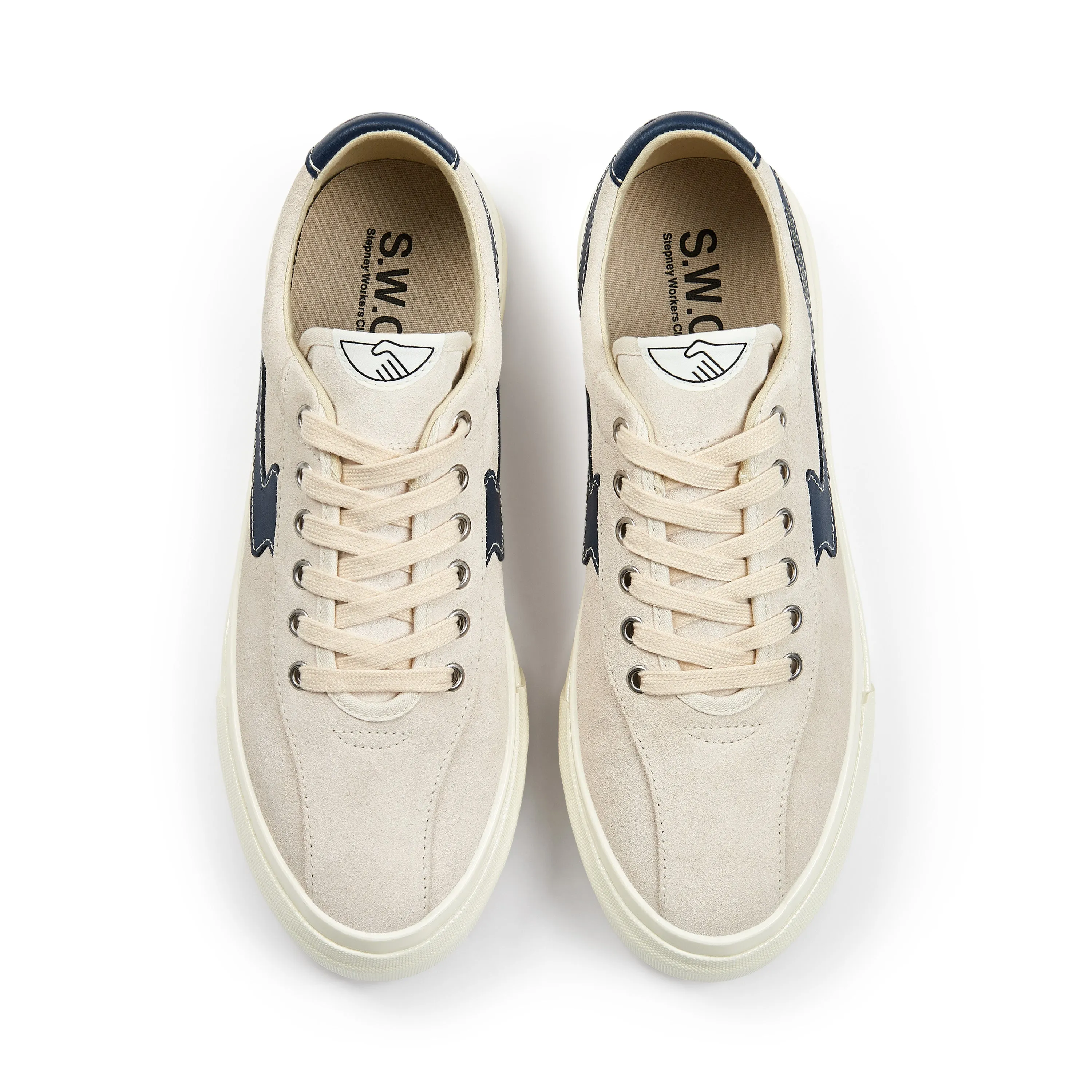 DELLOW S-STRIKE SUEDE ECRU-NAVY sold by Stepney Workers Club product image thumbnail 4