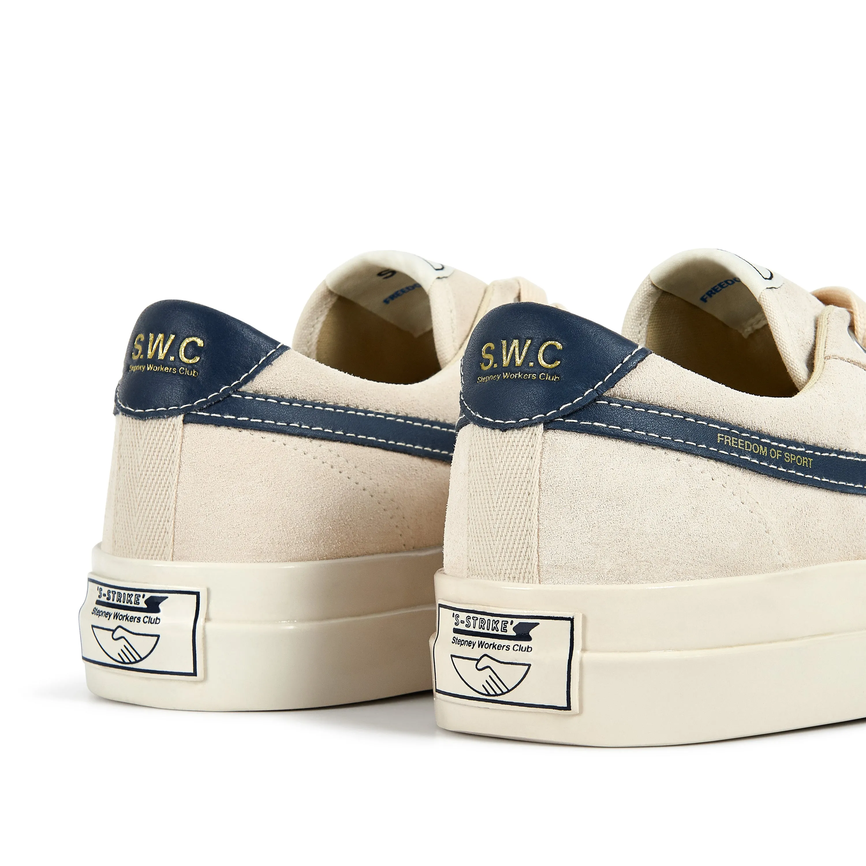DELLOW S-STRIKE SUEDE ECRU-NAVY sold by Stepney Workers Club product image thumbnail 5