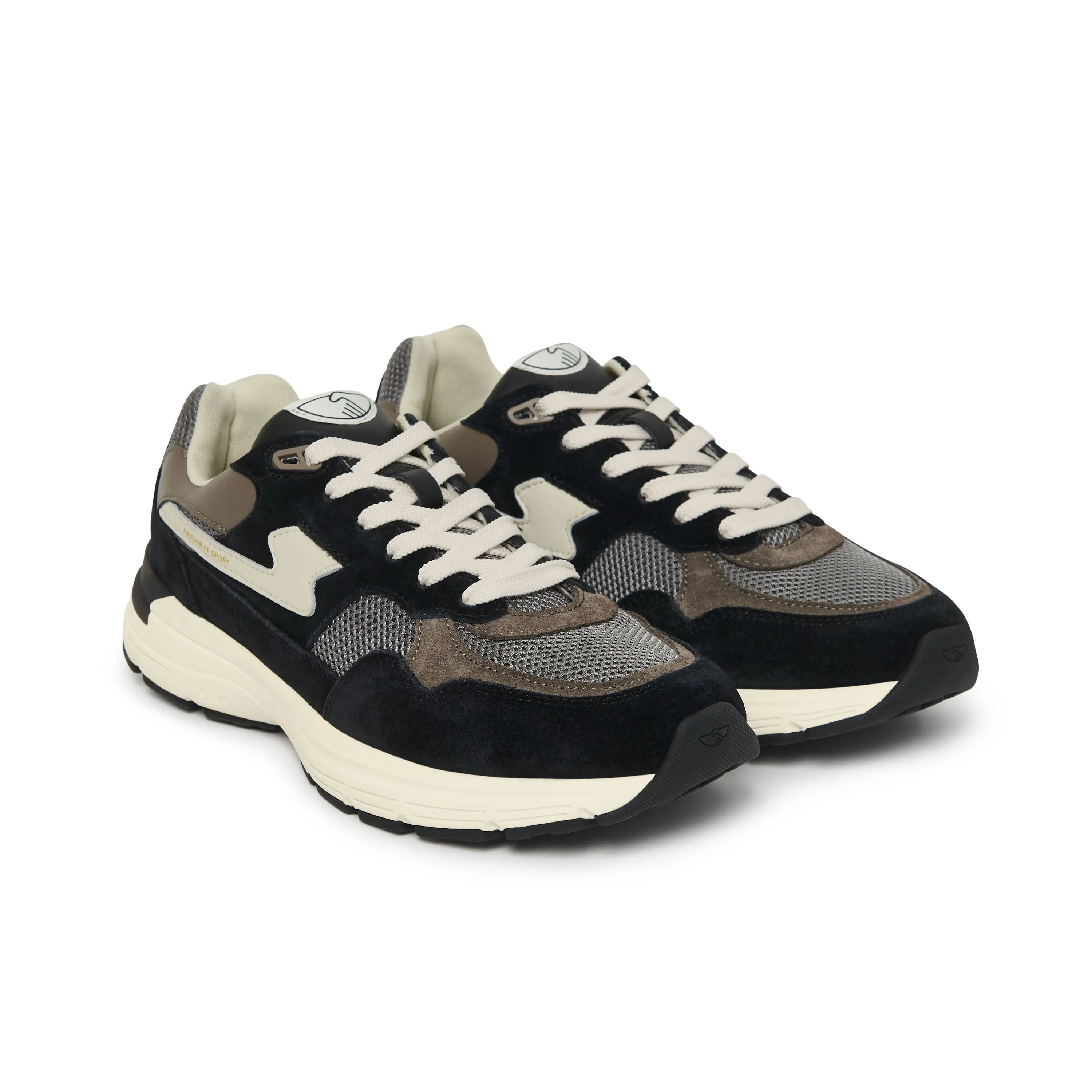 AMIEL S-STRIKE SUEDE MIX BLACK-GREY sold by Stepney Workers Club product image thumbnail 3