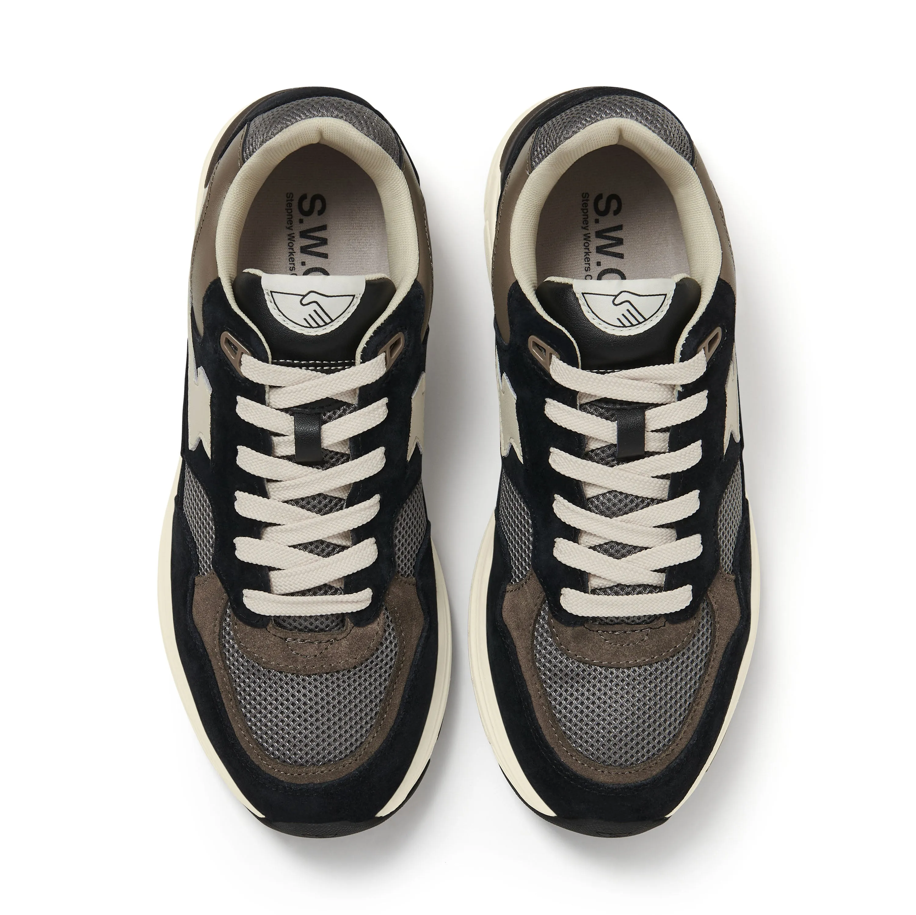 AMIEL S-STRIKE SUEDE MIX BLACK-GREY sold by Stepney Workers Club product image thumbnail 4
