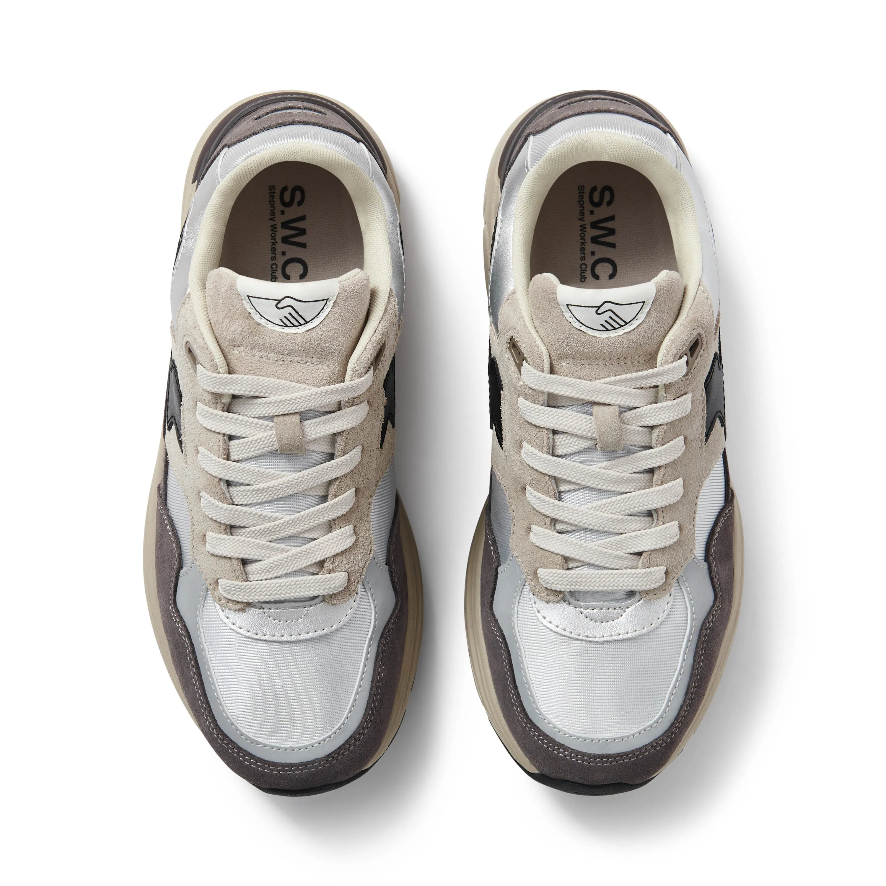 AMIEL S-STRIKE SUEDE MIX SILVER SMOKE sold by Stepney Workers Club product image thumbnail 5