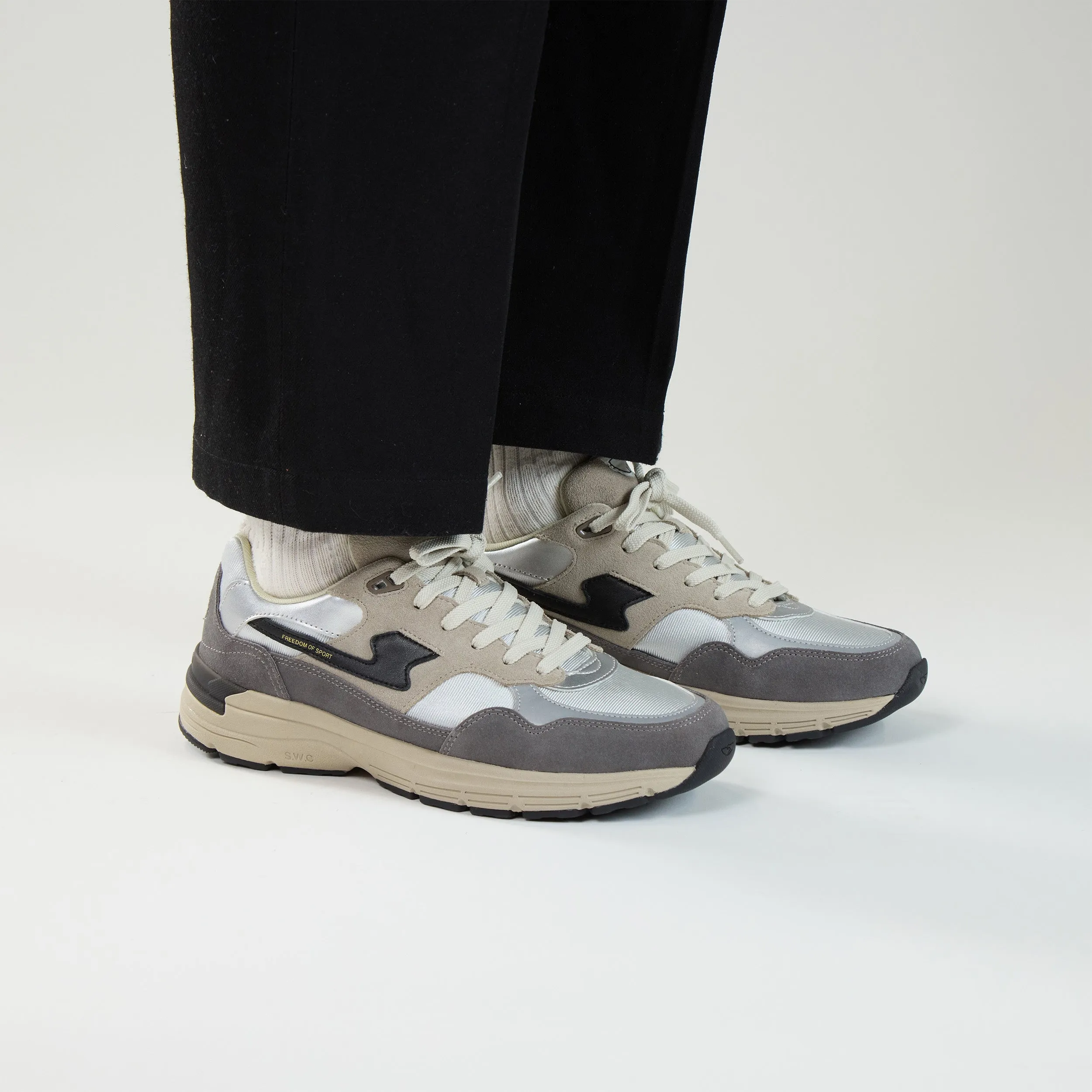 AMIEL S-STRIKE SUEDE MIX SILVER SMOKE sold by Stepney Workers Club product image thumbnail 3