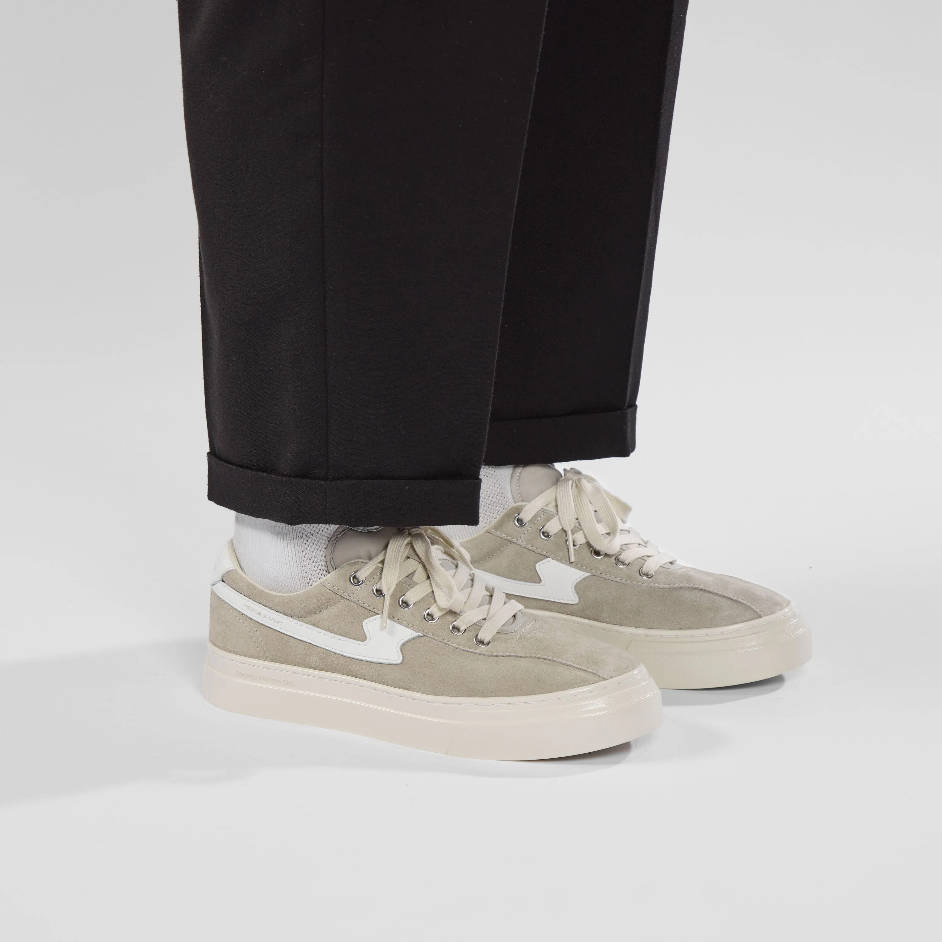 DELLOW S-STRIKE CUP SUEDE LIGHT GREY-WHITE sold by Stepney Workers Club product image thumbnail 3