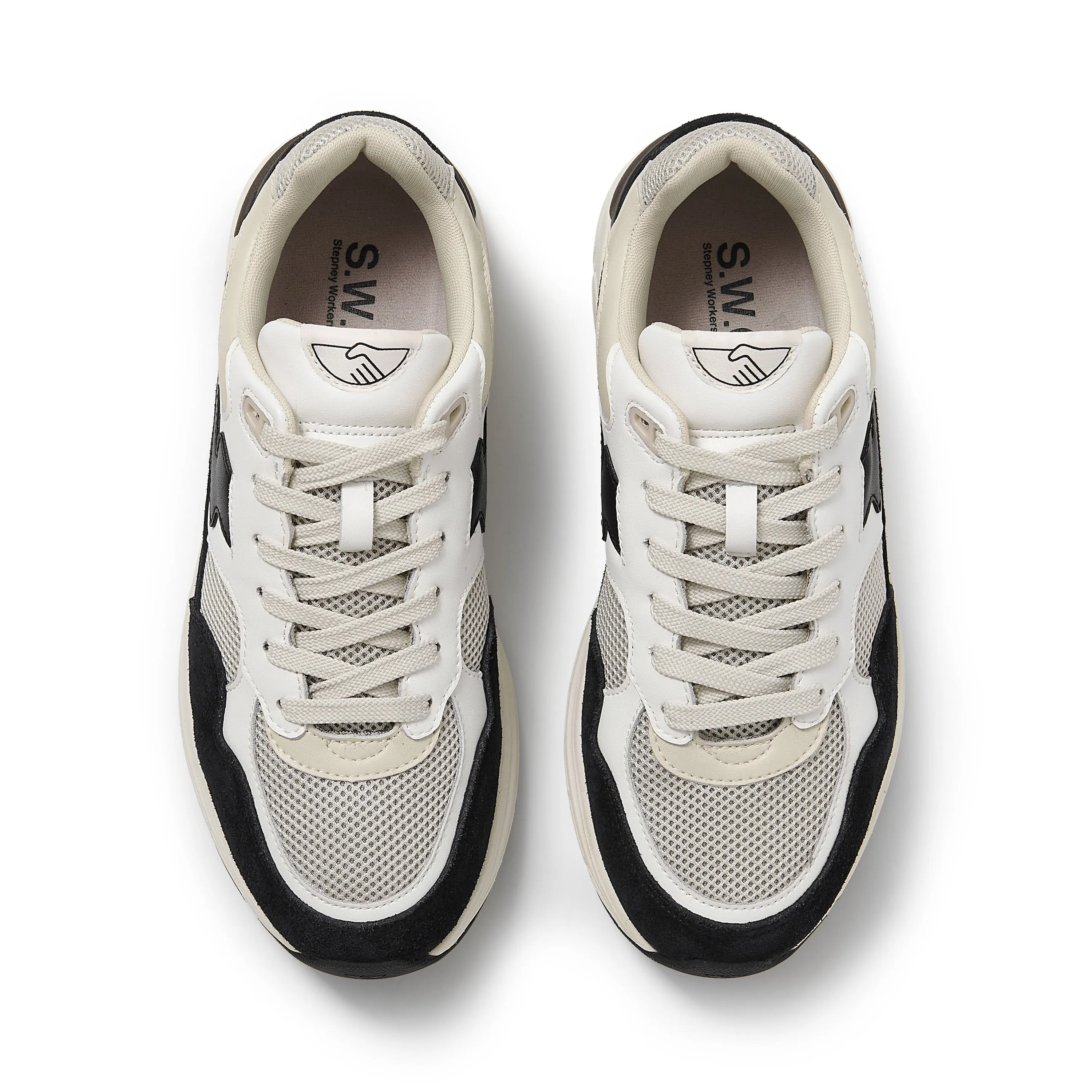 AMIEL S-STRIKE SUEDE MIX WHITE-BLACK sold by Stepney Workers Club product image thumbnail 4