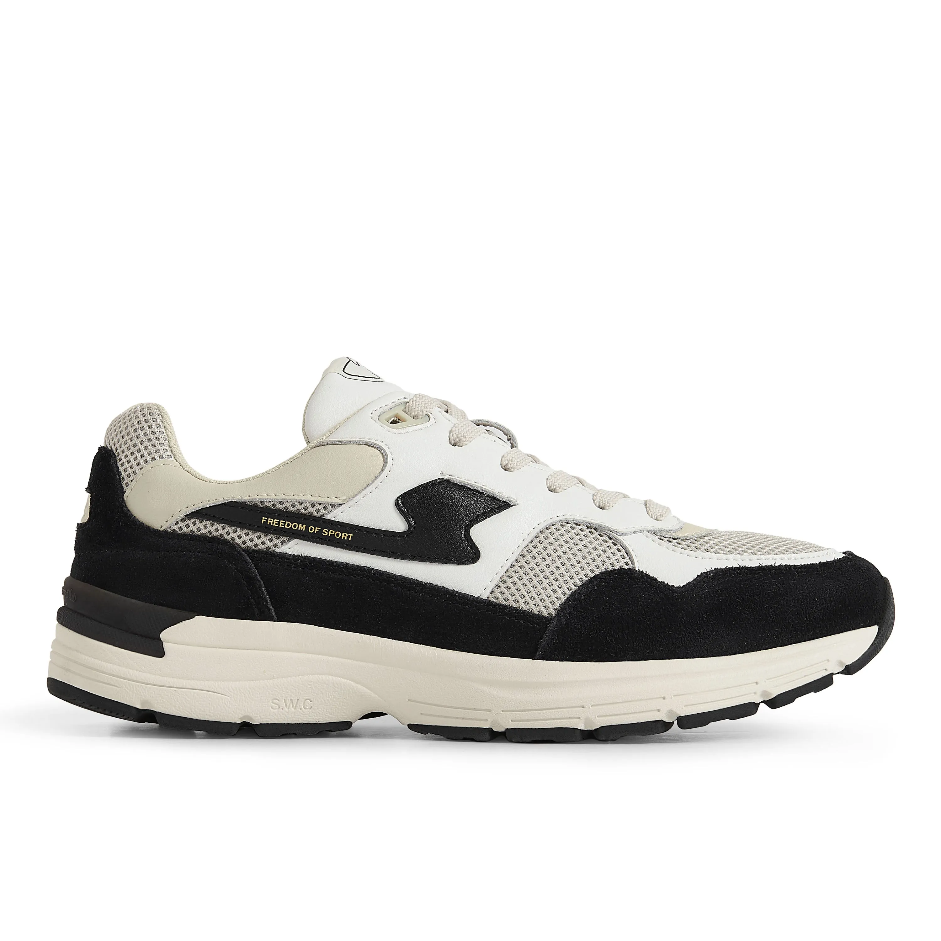 AMIEL S-STRIKE SUEDE MIX WHITE-BLACK sold by Stepney Workers Club
