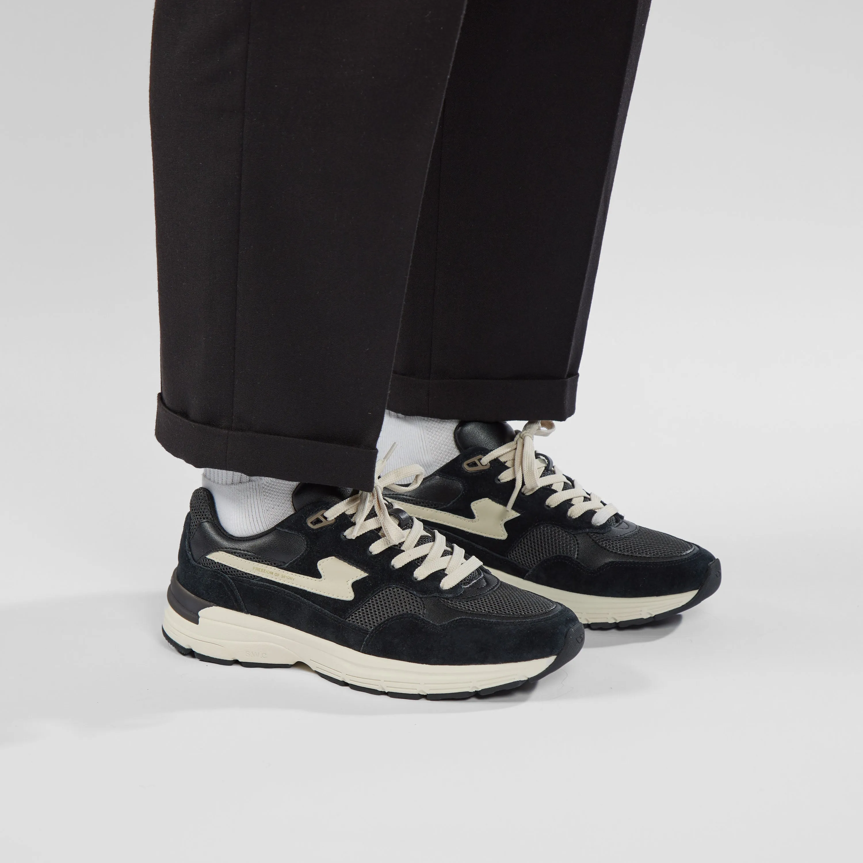 AMIEL S-STRIKE SUEDE MIX BLACK-BLACK sold by Stepney Workers Club product image thumbnail 3