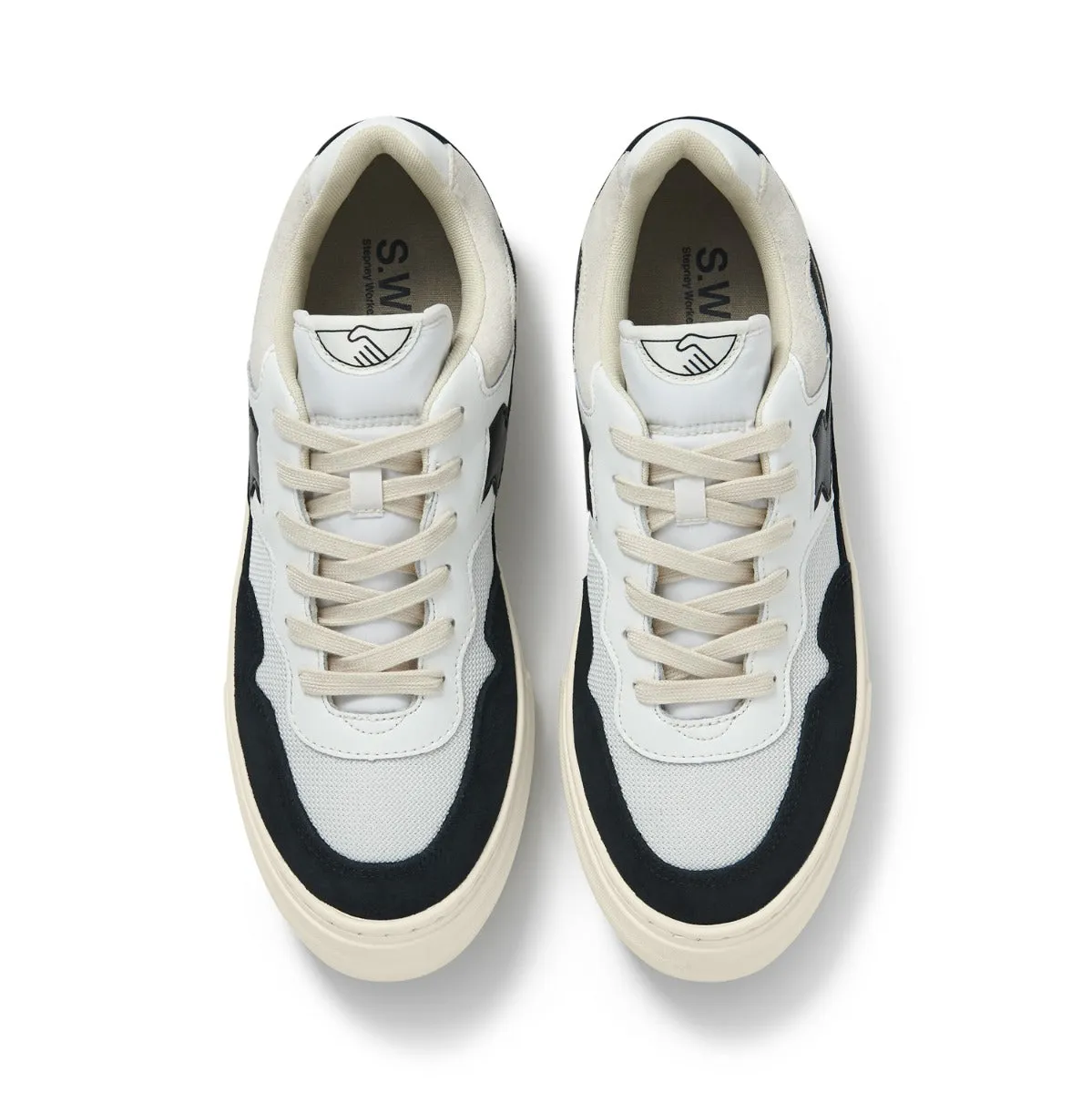 PEARL S-STRIKE SUEDE MIX WHITE-BLACK sold by Stepney Workers Club product image thumbnail 4