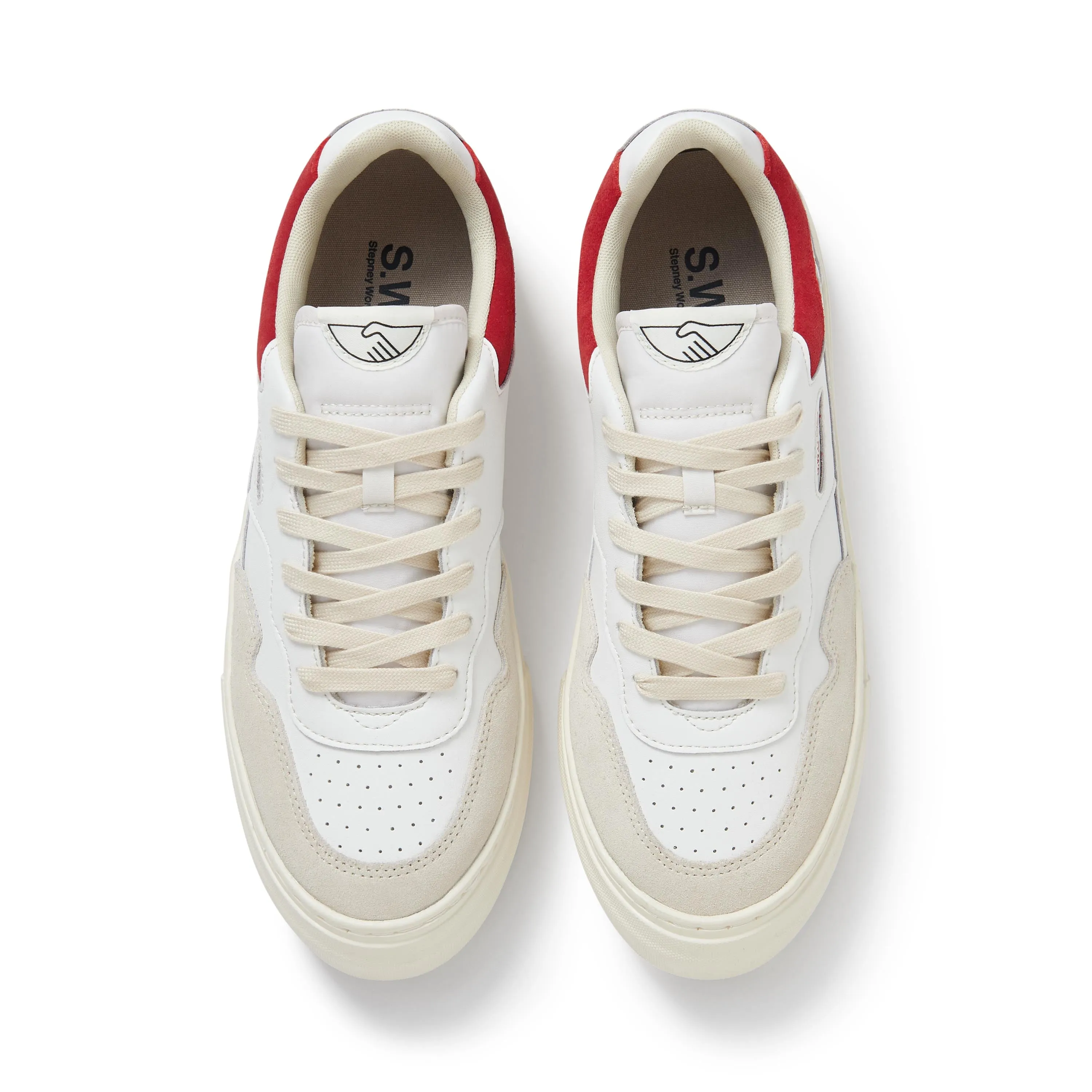 PEARL LEATHER WHITE-RED sold by Stepney Workers Club product image thumbnail 2