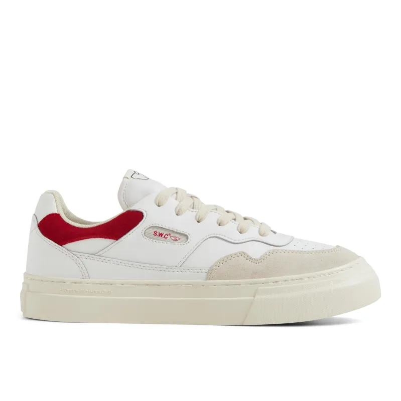 PEARL LEATHER WHITE-RED sold by Stepney Workers Club