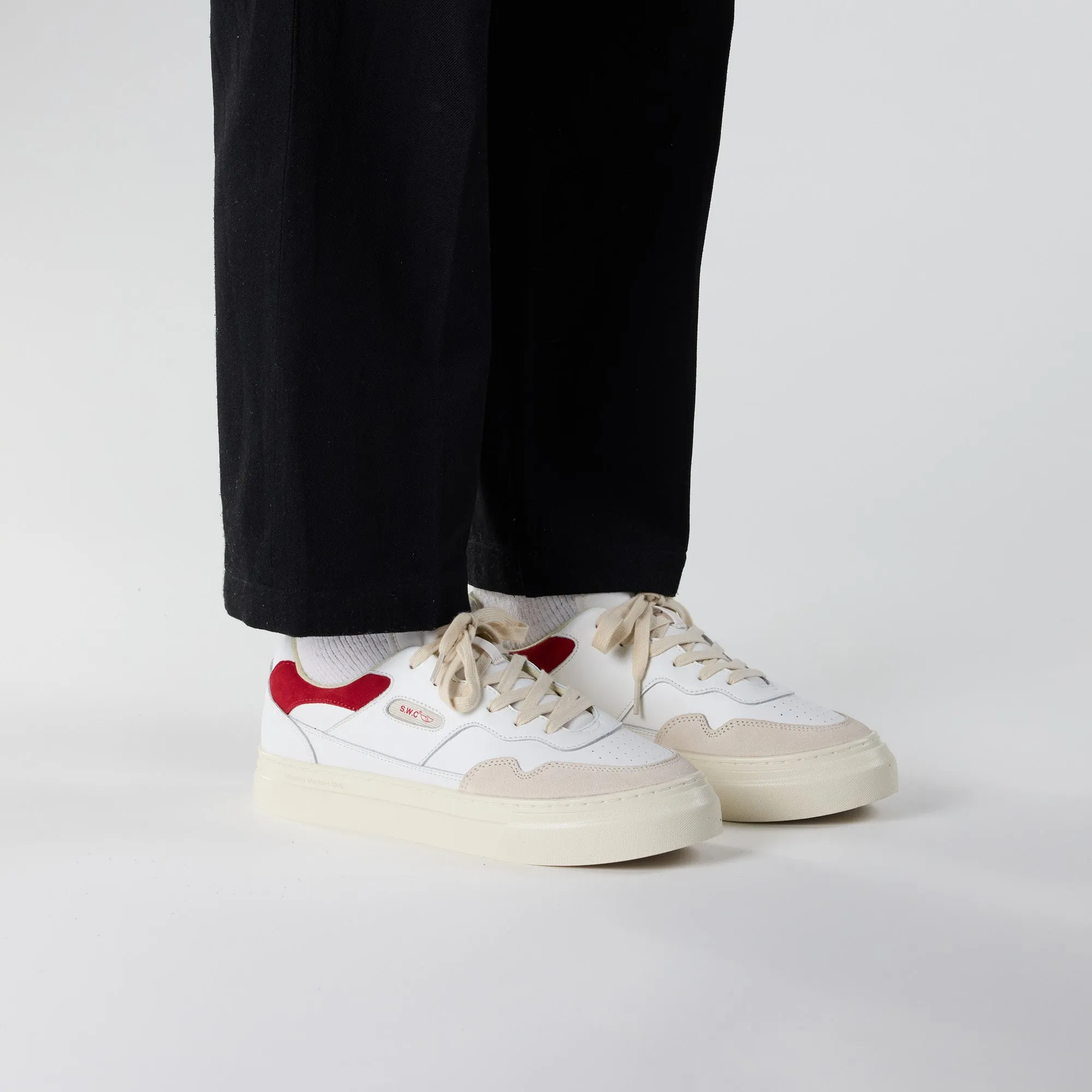 PEARL LEATHER WHITE-RED sold by Stepney Workers Club product image thumbnail 5